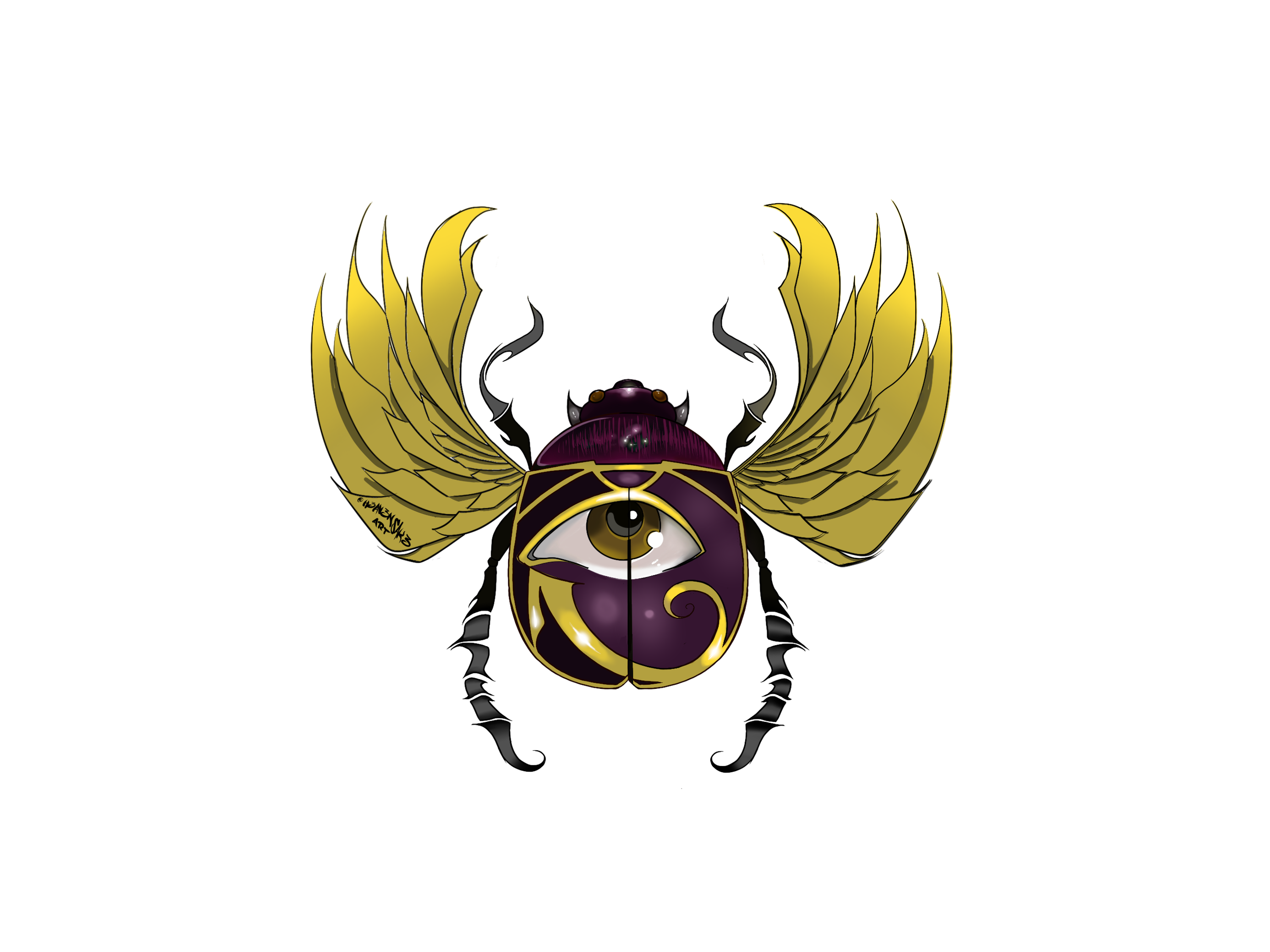Egyptian Scarab Beetle Sticker