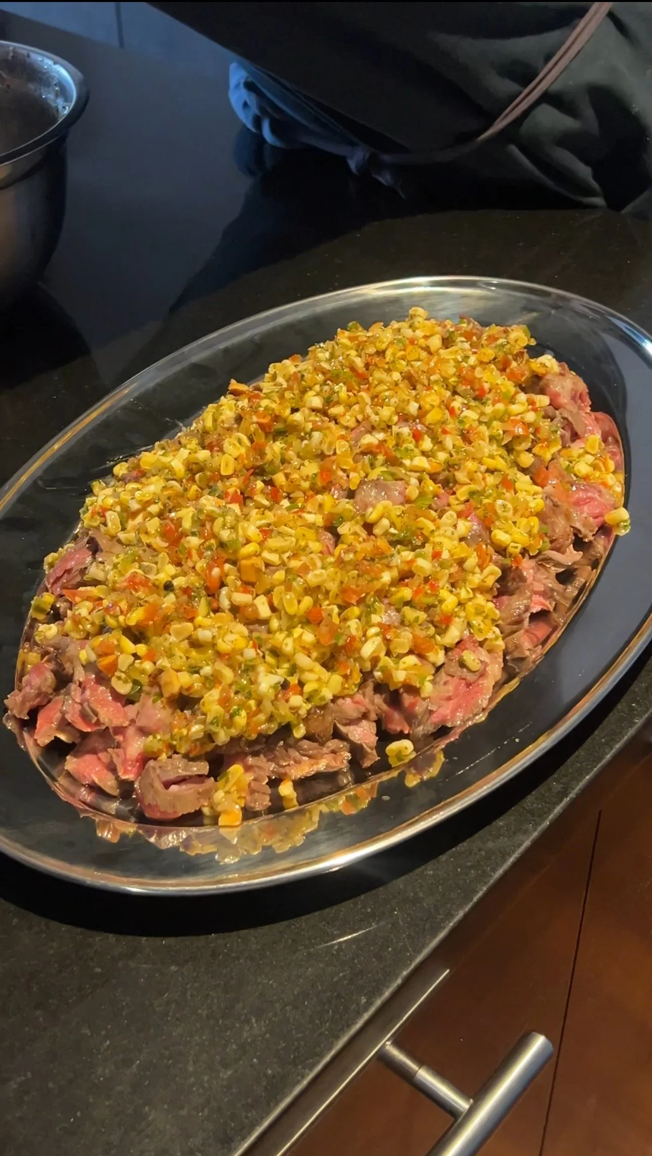 Smoked Skirt Steak with Ezme Succotash