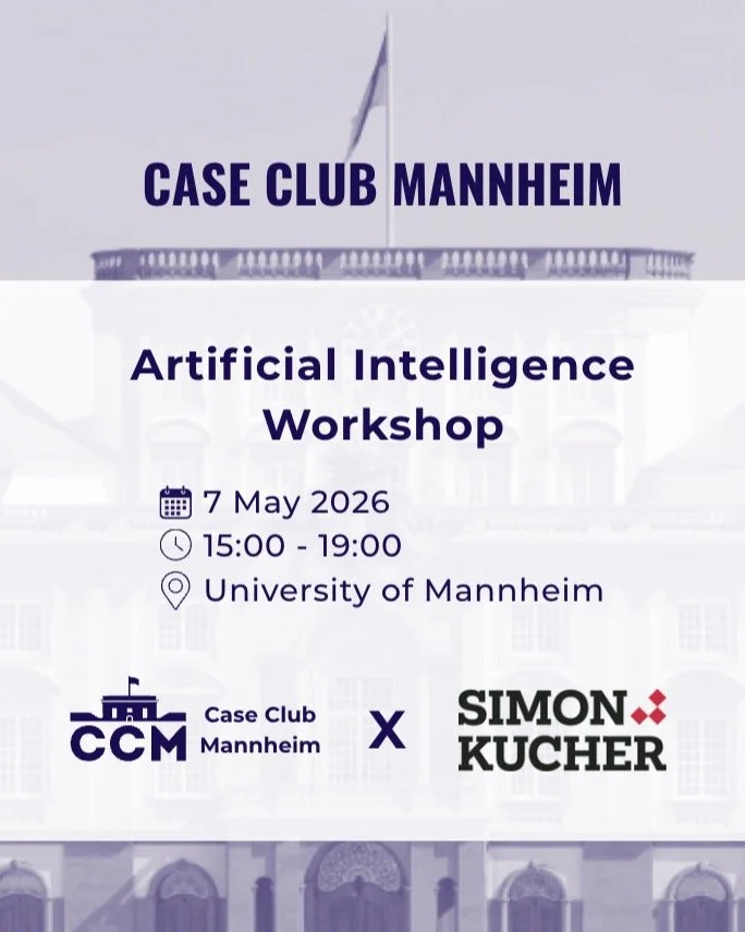 CCM &times; Simon Kucher 🤝

Curious how Artificial Intelligence is transforming business? Don&rsquo;t miss this chance to attend the workshop to connect with Simon-Kucher and explore Strategy Consulting x AI in action.

💡 Get hands-on insights into