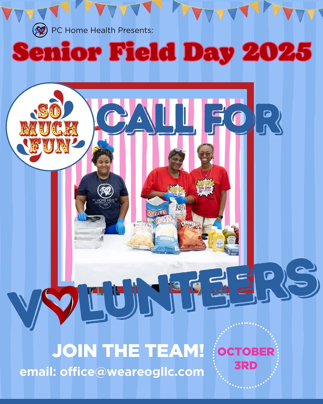 ✨ Want to be part of something beautiful?

We&rsquo;re looking for energetic, kind-hearted volunteers to help bring Senior Field Day 2025 to life! 💜

Whether it&rsquo;s setting up, guiding guests, handing out lunches, or cheering on game winners &md