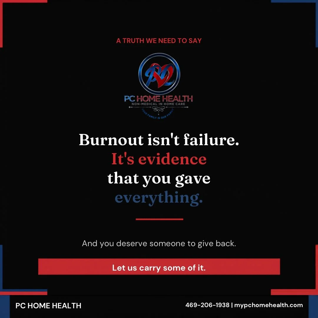Let us be direct with you today.

Caregiver burnout is not a character flaw. It is not weakness. It is not evidence that you don&rsquo;t love them enough.

It is evidence that you have been carrying more than one human being was designed to carry &md