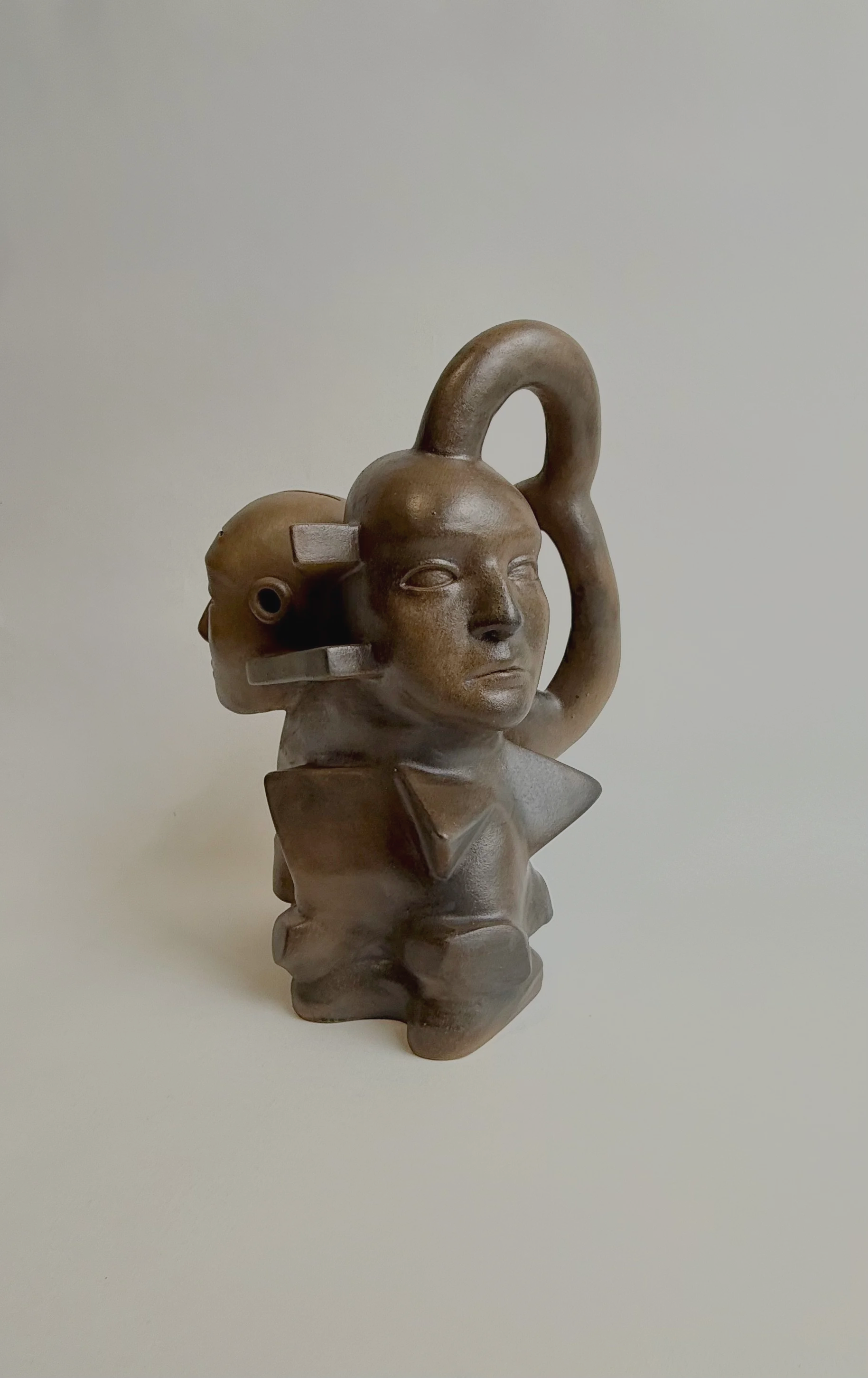 Hand-built ceramic sculpture Puzzle of Being.