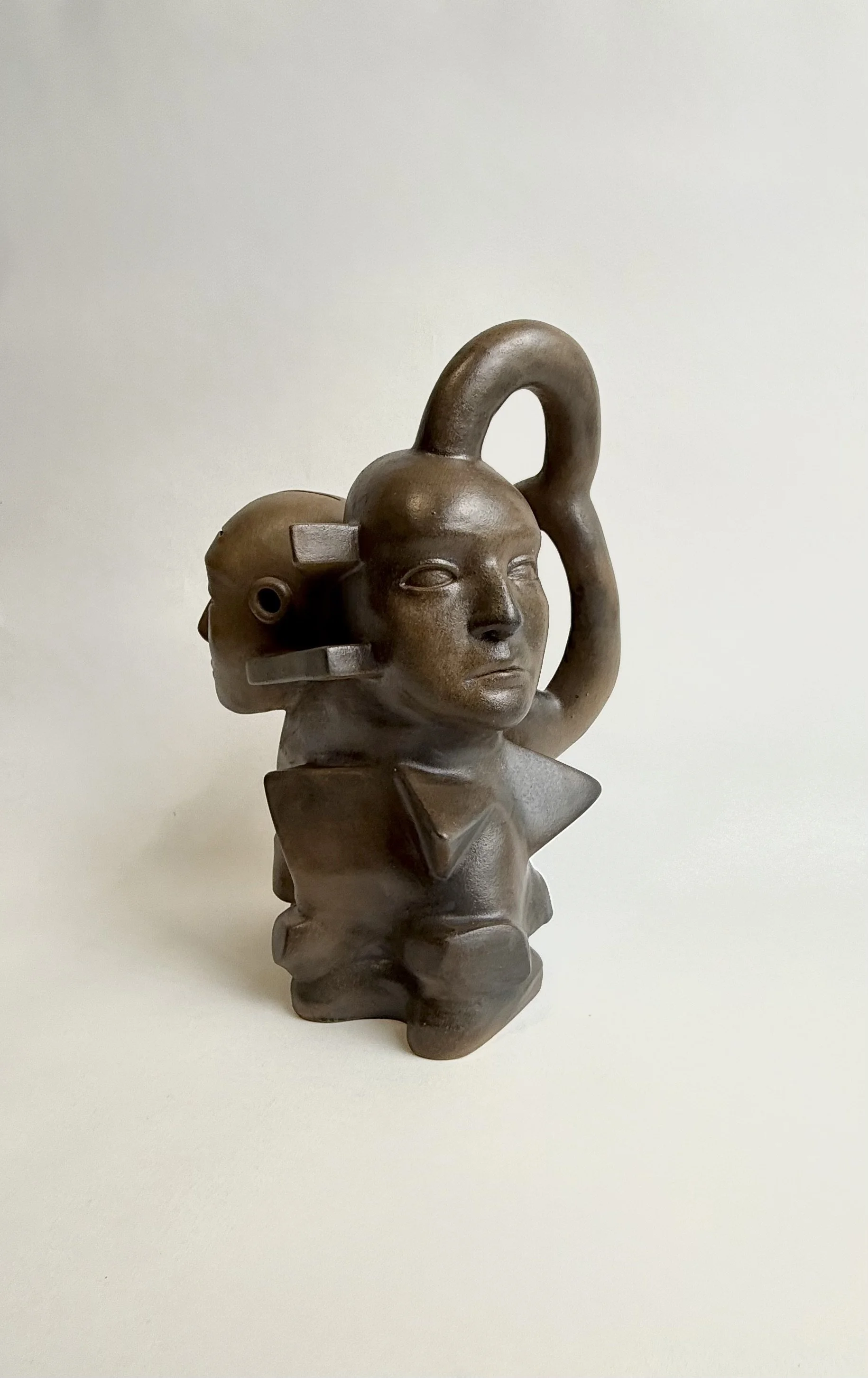 Hand-built ceramic sculpture Puzzle of Being.
