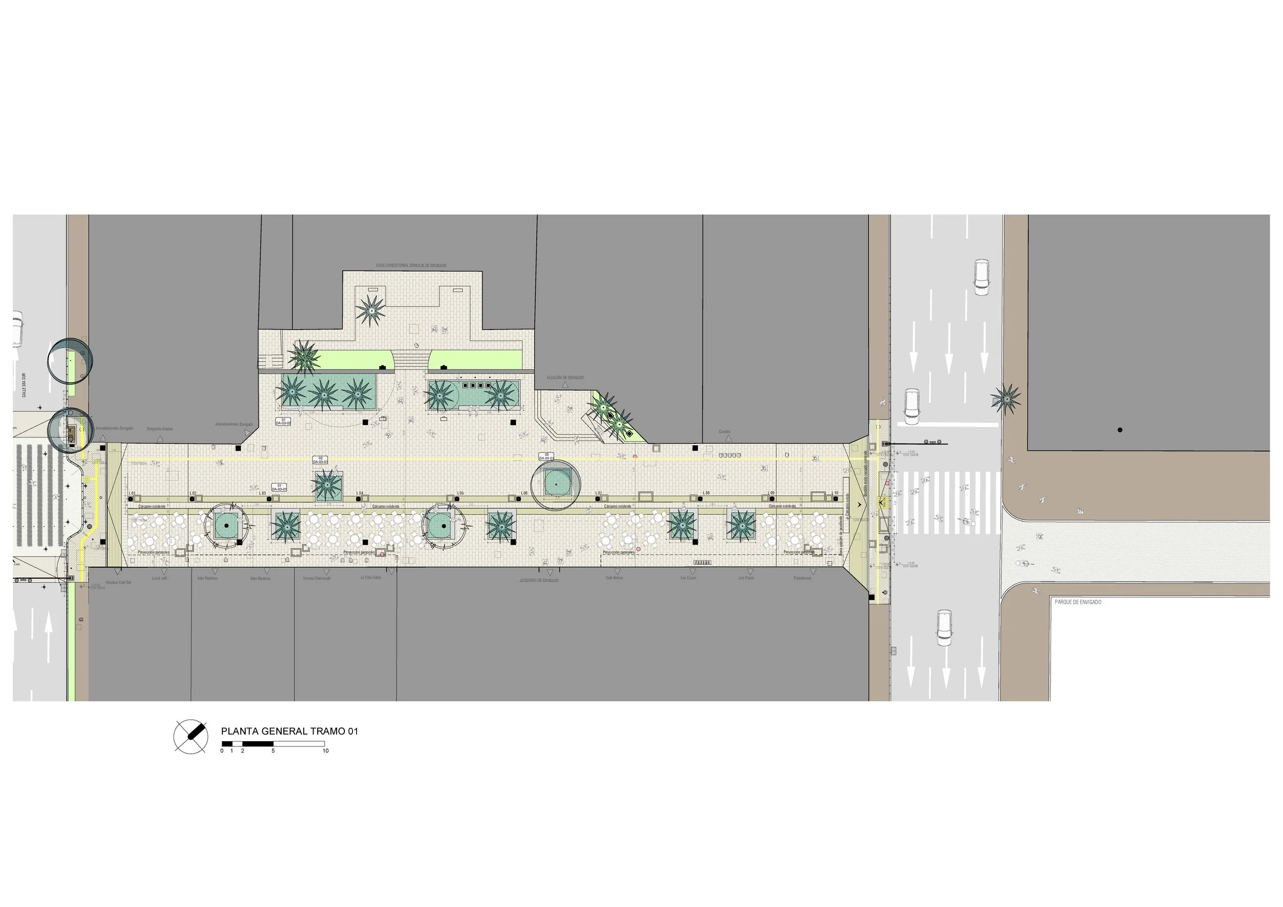 Planta general tramo pasaje de la alcaldia de envigado.