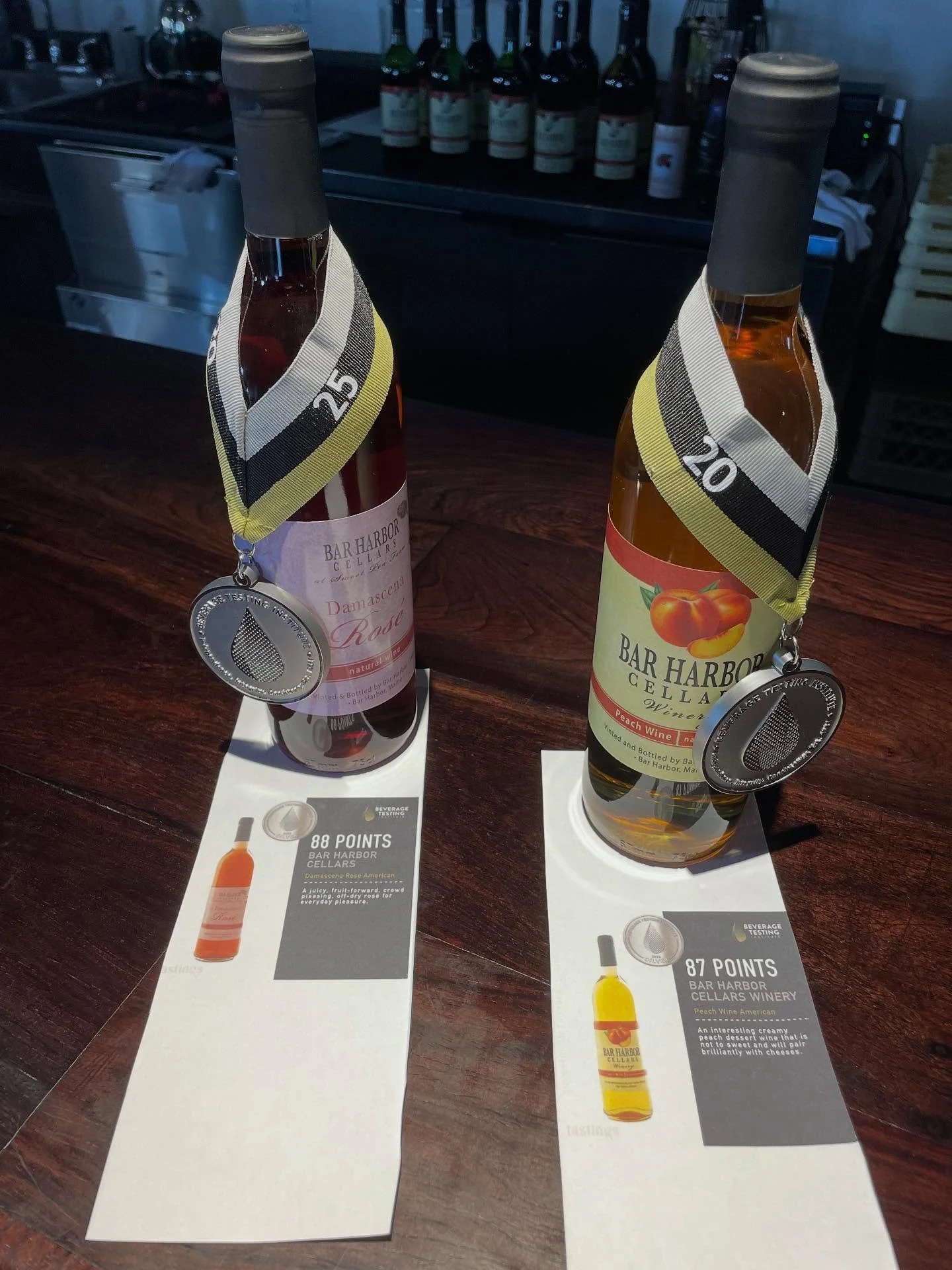 Our Rosé wasn’t the only winner, our Peach scored an 87 also landing a silver medal. The full review will be visible on tastings.com November 15th! 
#barharborwinery #barharbor #acadianationalpark #silvermedal #wine #mainemade #mainewin