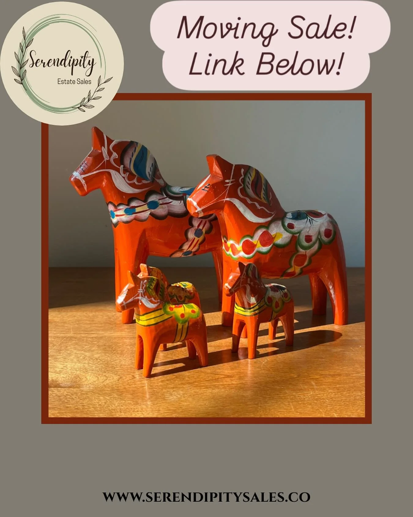 🐴✨ A little Swedish charm, right here in Beaufort! ✨🐴. 

These hand-painted Dala horses are ready to trot off to a new home. A true Scandinavian classic &mdash; bright, bold, and full of personality. Perfect for adding a pop of color (and good luck