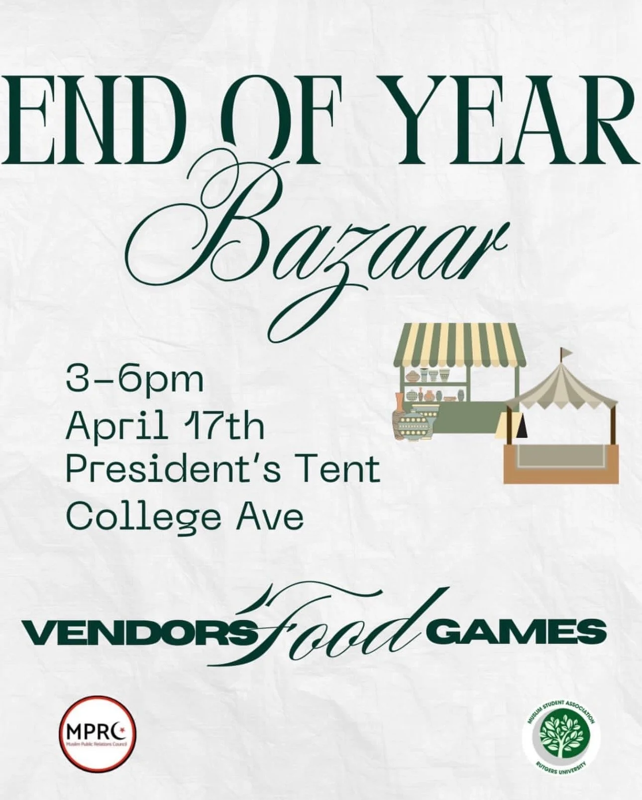 Rutgers MSA End of Year Bazaar