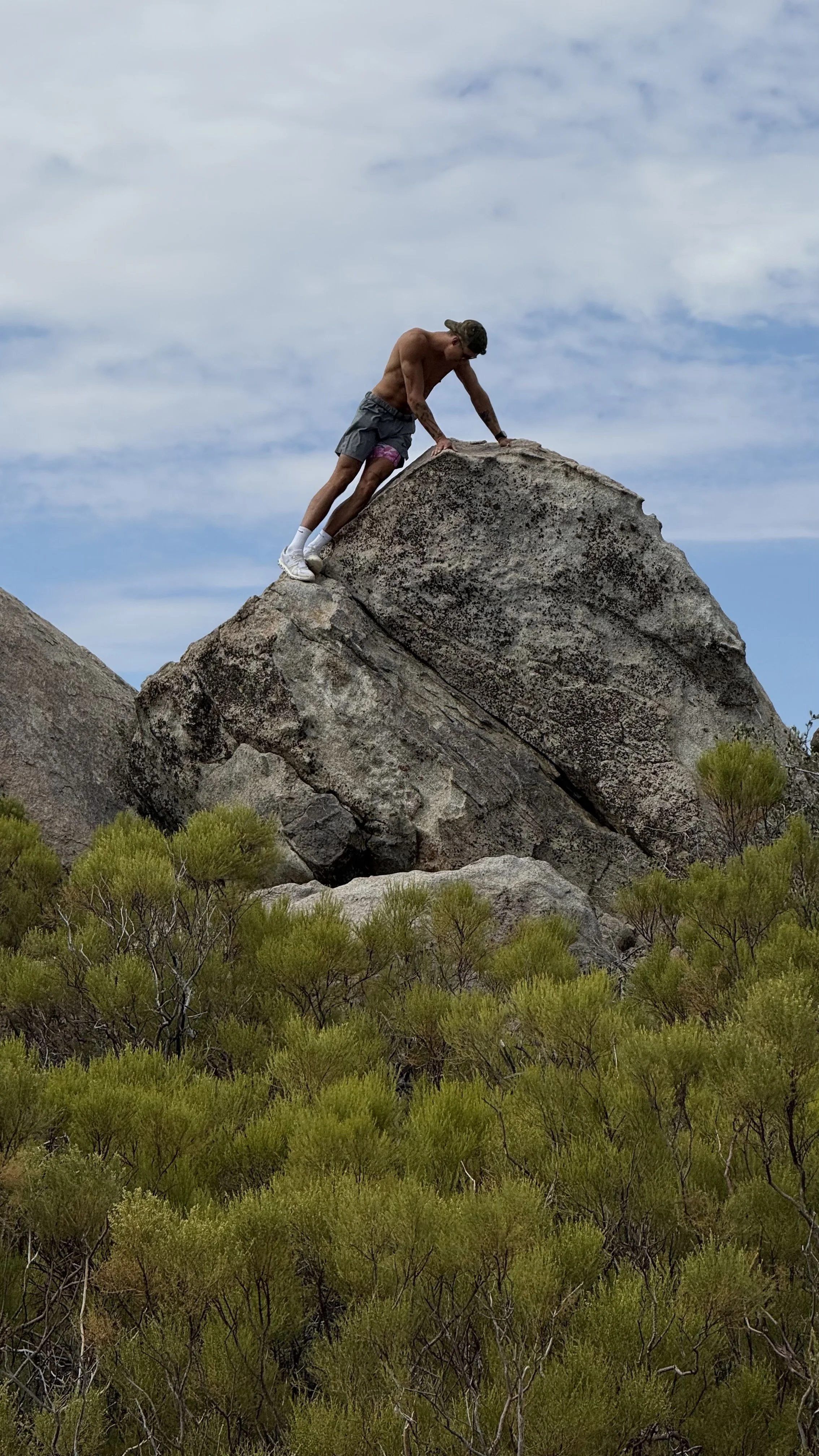Isaak Rowe outdoors in the Palm Springs desert