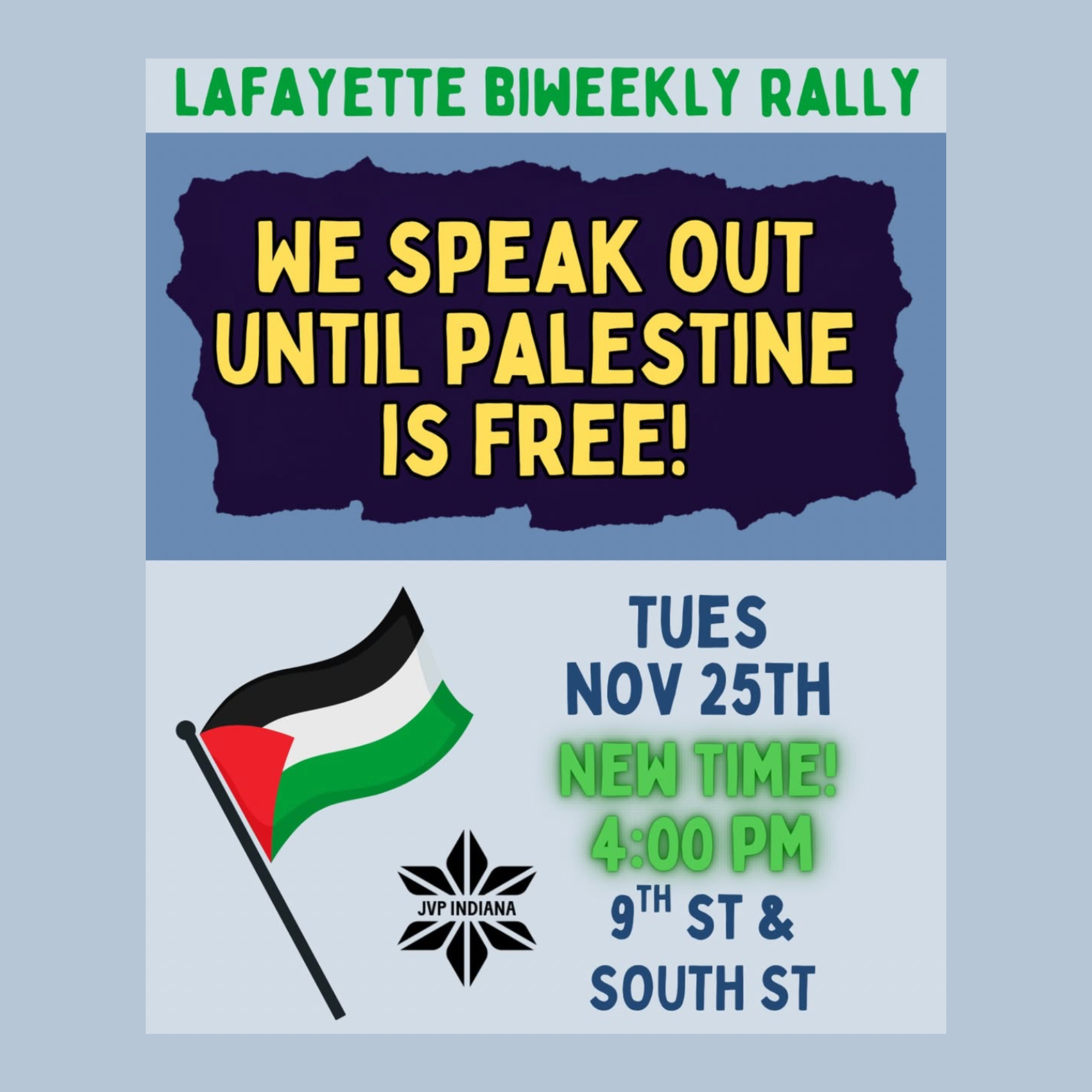 Jewish Voice for Peace Biweekly Rally - New Time (4pm)