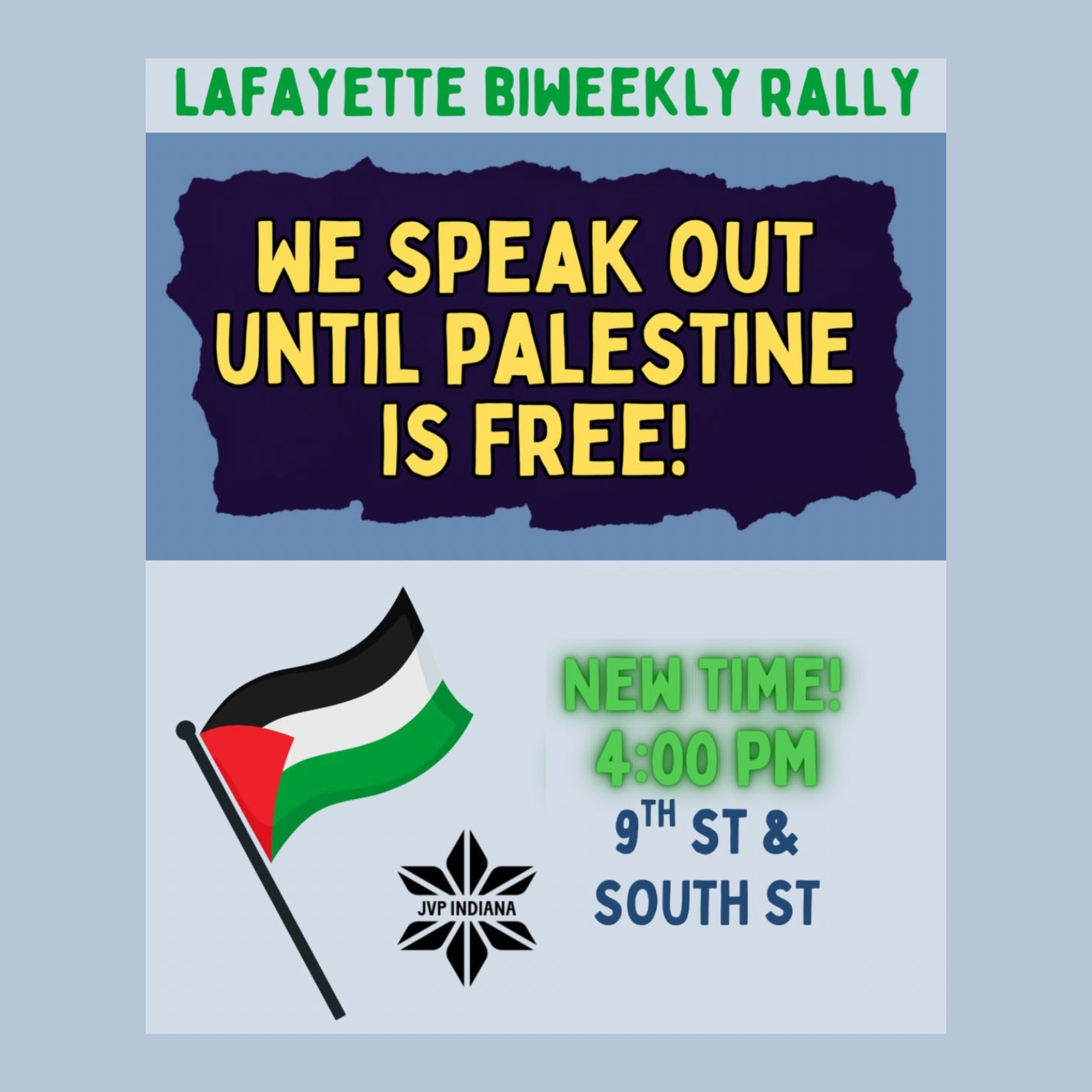 Jewish Voice for Peace Biweekly Rally - New Time (4pm)