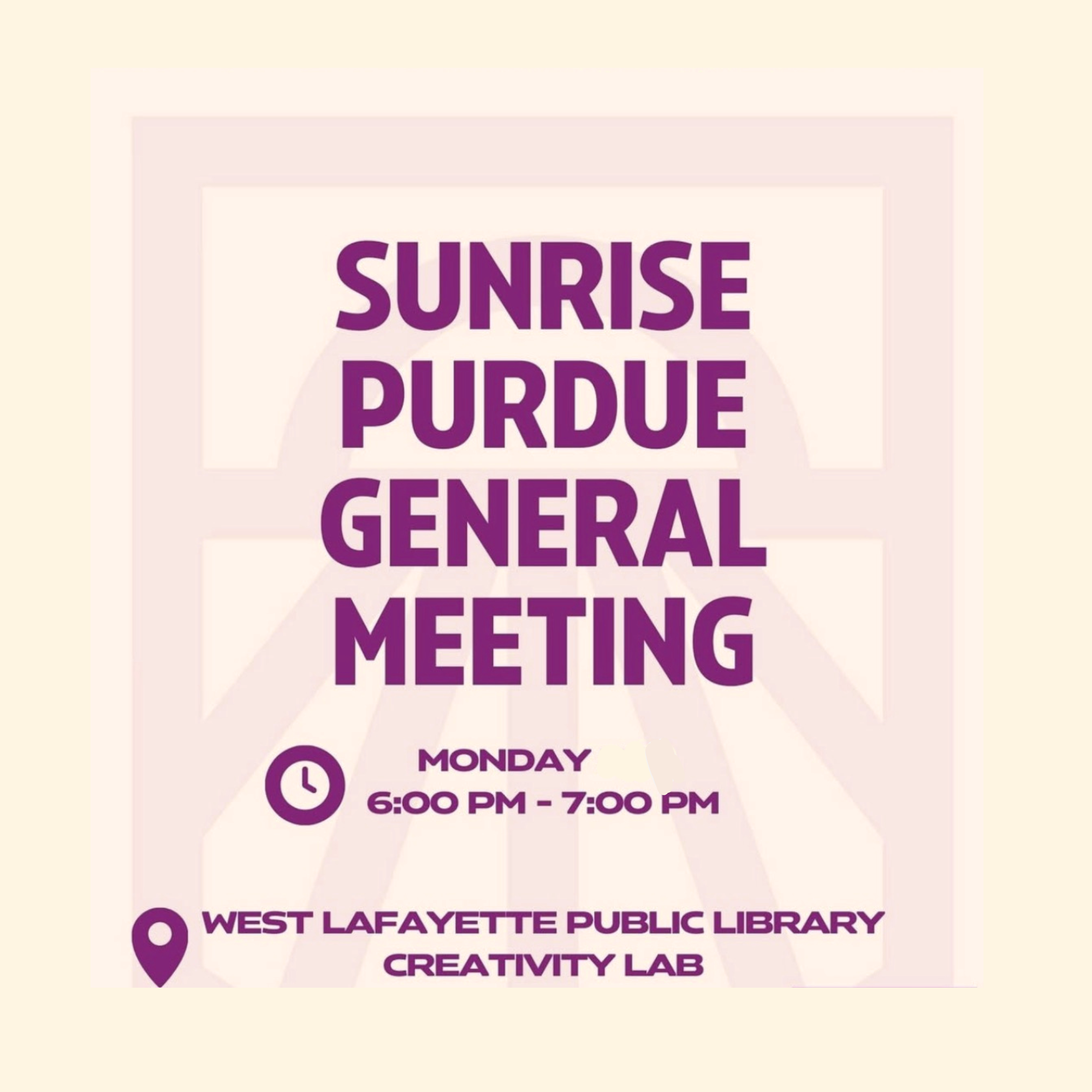 Sunrise Purdue General Meeting