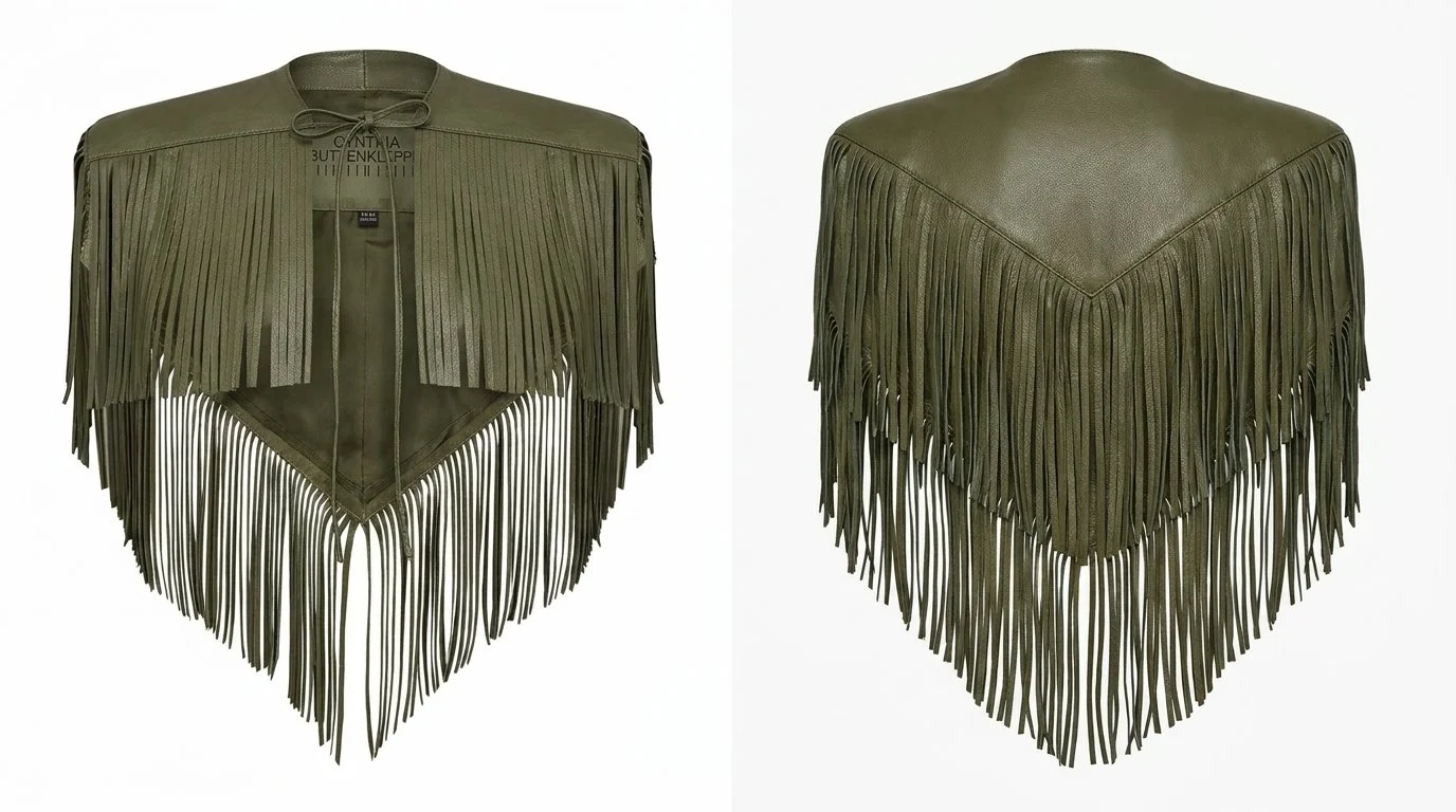 Leather mini cape army green.png
