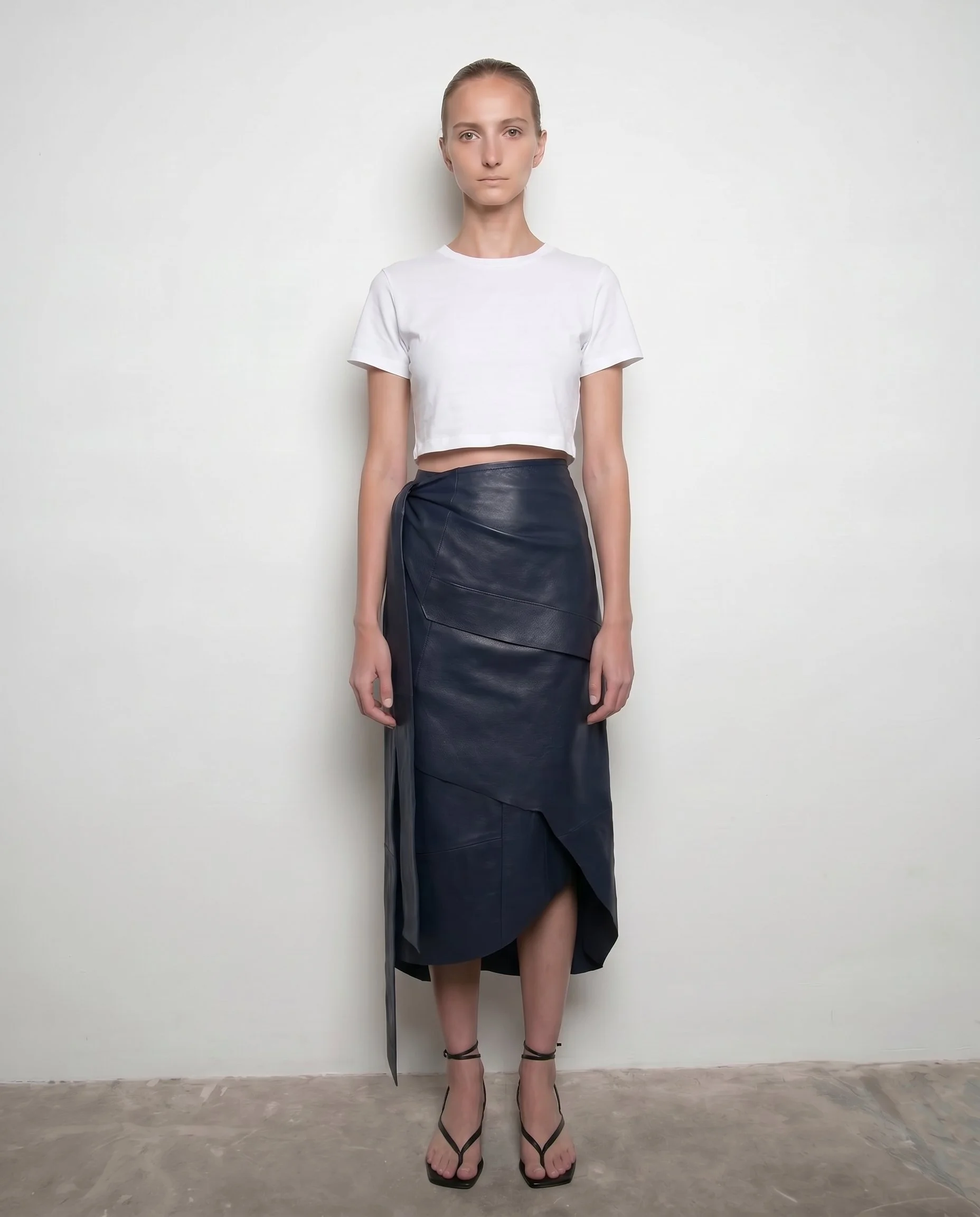 Leather wrap skirt navy blue (1).png