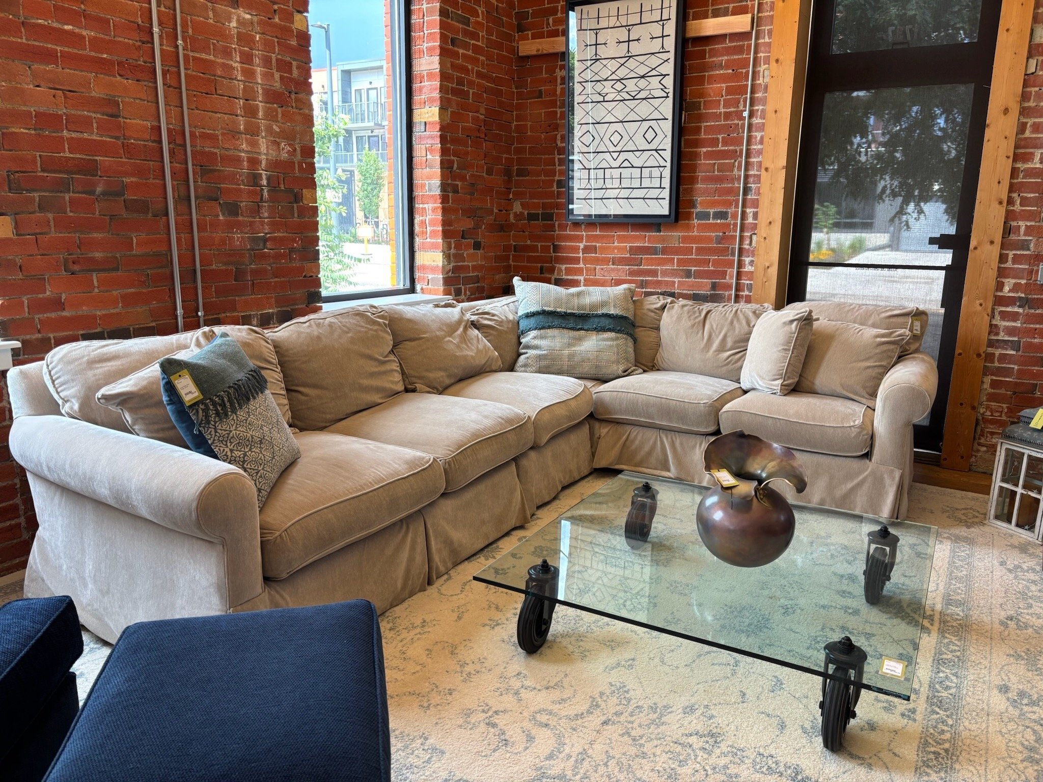 beige sectional sofa