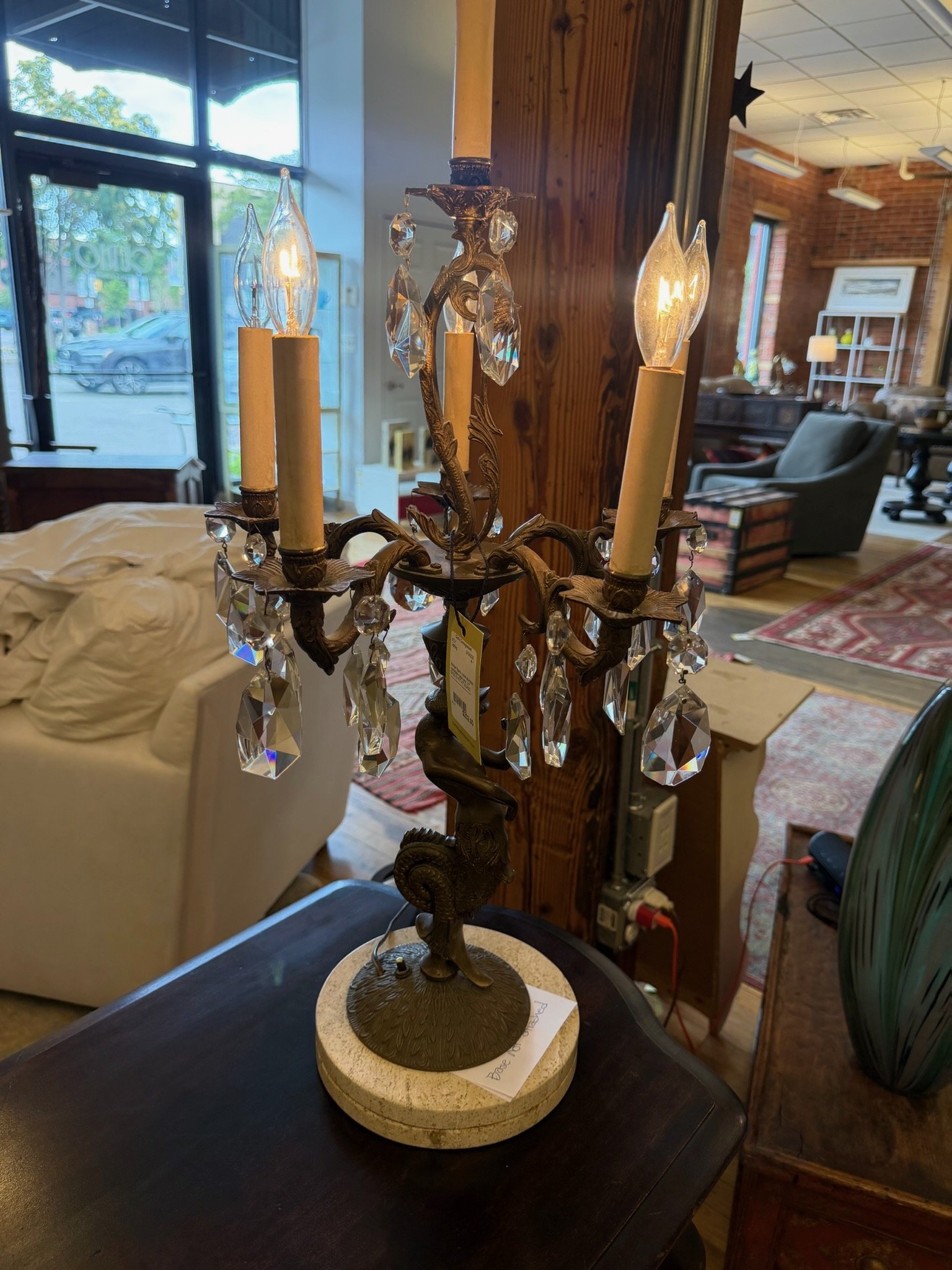 Lamp with glass leaves.jpeg