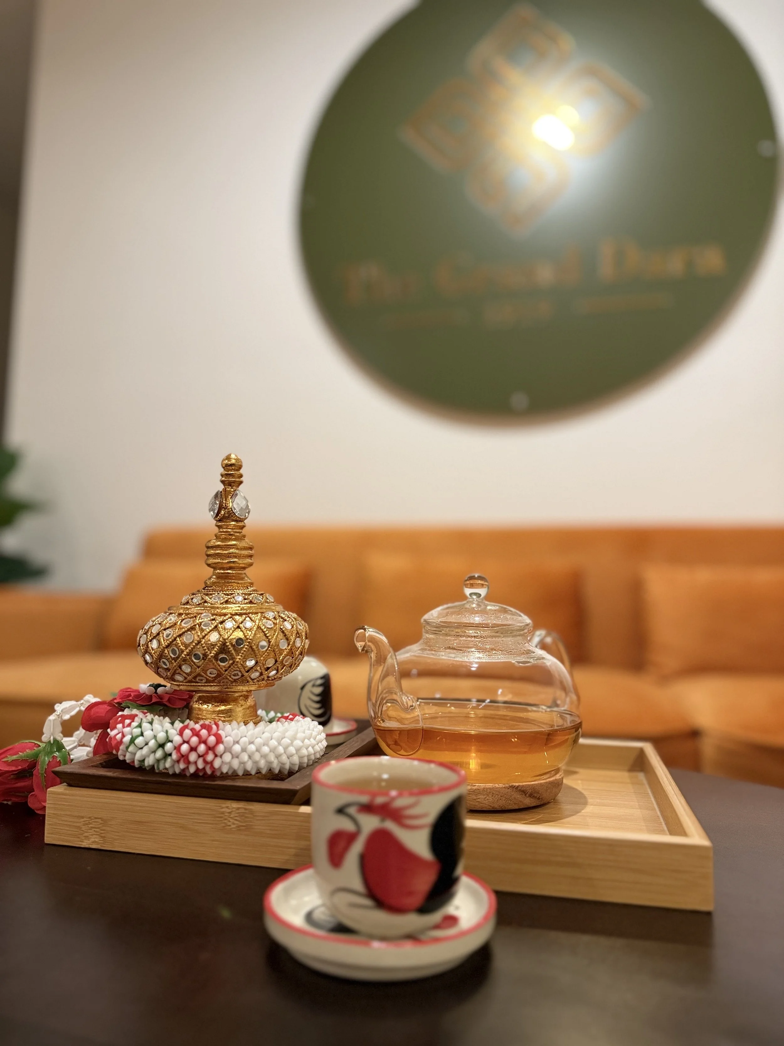 Enjoy authentic tea at The Grand Dara Thai Massage, San Diego’s premier Thai spa. Refresh and relax after your traditional Thai massage with our soothing herbal tea, a perfect complement to your wellness experience.