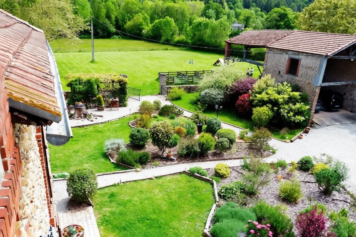Stained glass training retreat surrounded by farmland and forest