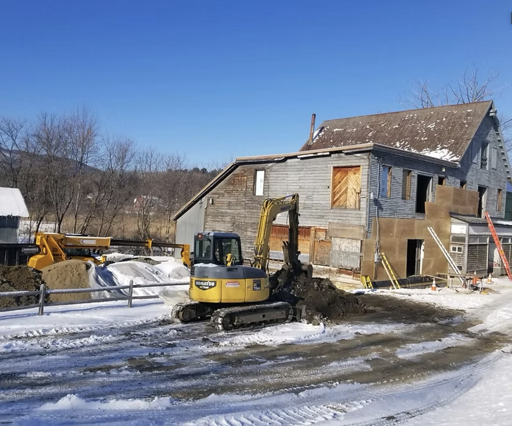 Eight years passed, during which time the early 19th-century mill was restored to a respectful version of its original architectural vernacular. This comprehensive effort included site cleanup, hazmat abatement, demolition, new underground utilities,