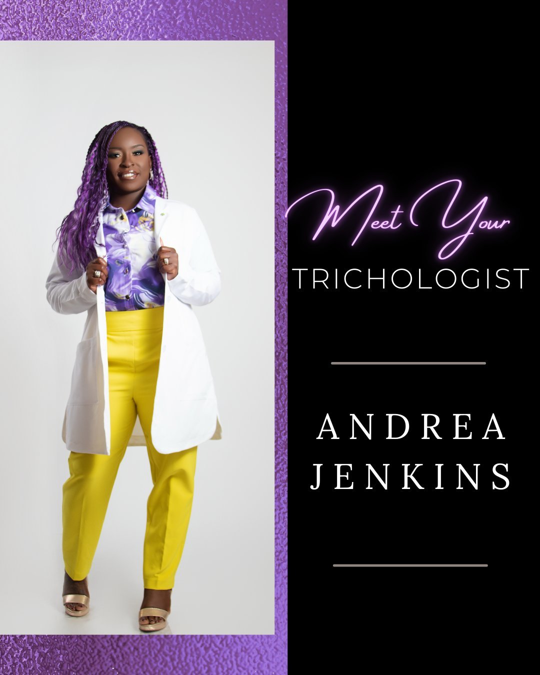 Meet your trichologist! As a certified professional specializing in scalp and hair health, I&rsquo;m here to help you address a wide range of hair concerns, from thinning and hair loss to scalp conditions. A trichologist goes beyond typical hair care