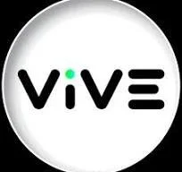 The VIVE logo with black text and a small teal dot on a white background.