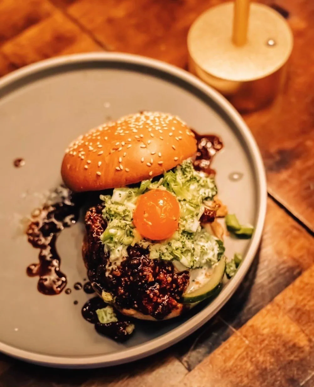 Egg yolk sandwich