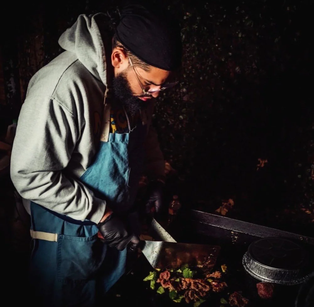 Chef Hector on the flat top