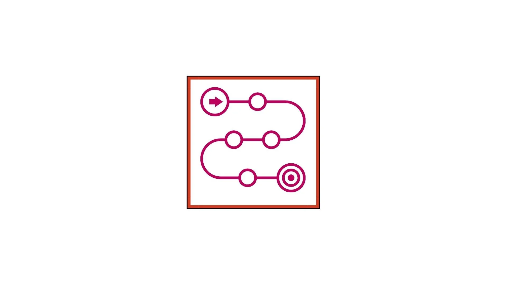 "Illustration of a process flowchart with connected circles leading to a target symbol—representing goal setting, intentional planning, and a step-by-step retirement coaching journey for women