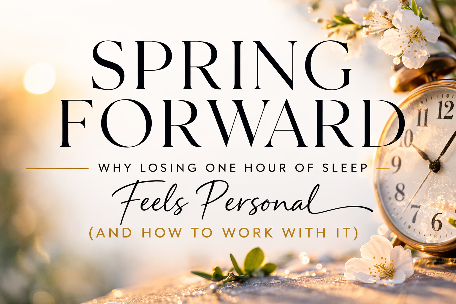 Spring Forward: Why Losing One Hour of Sleep Feels Personal (and How to Work With It)