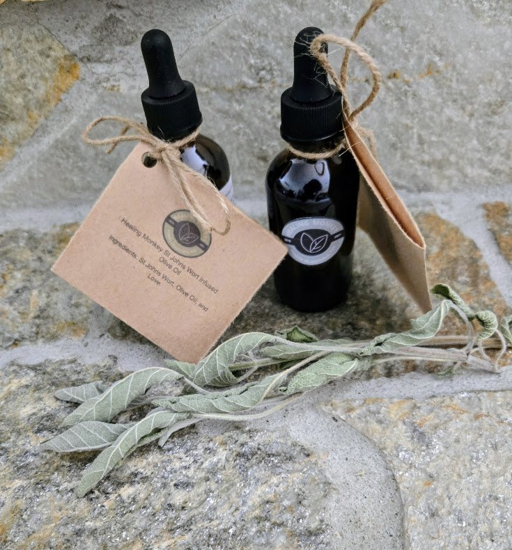Healing Monkeys St John's Wort Infused Olive Oil
