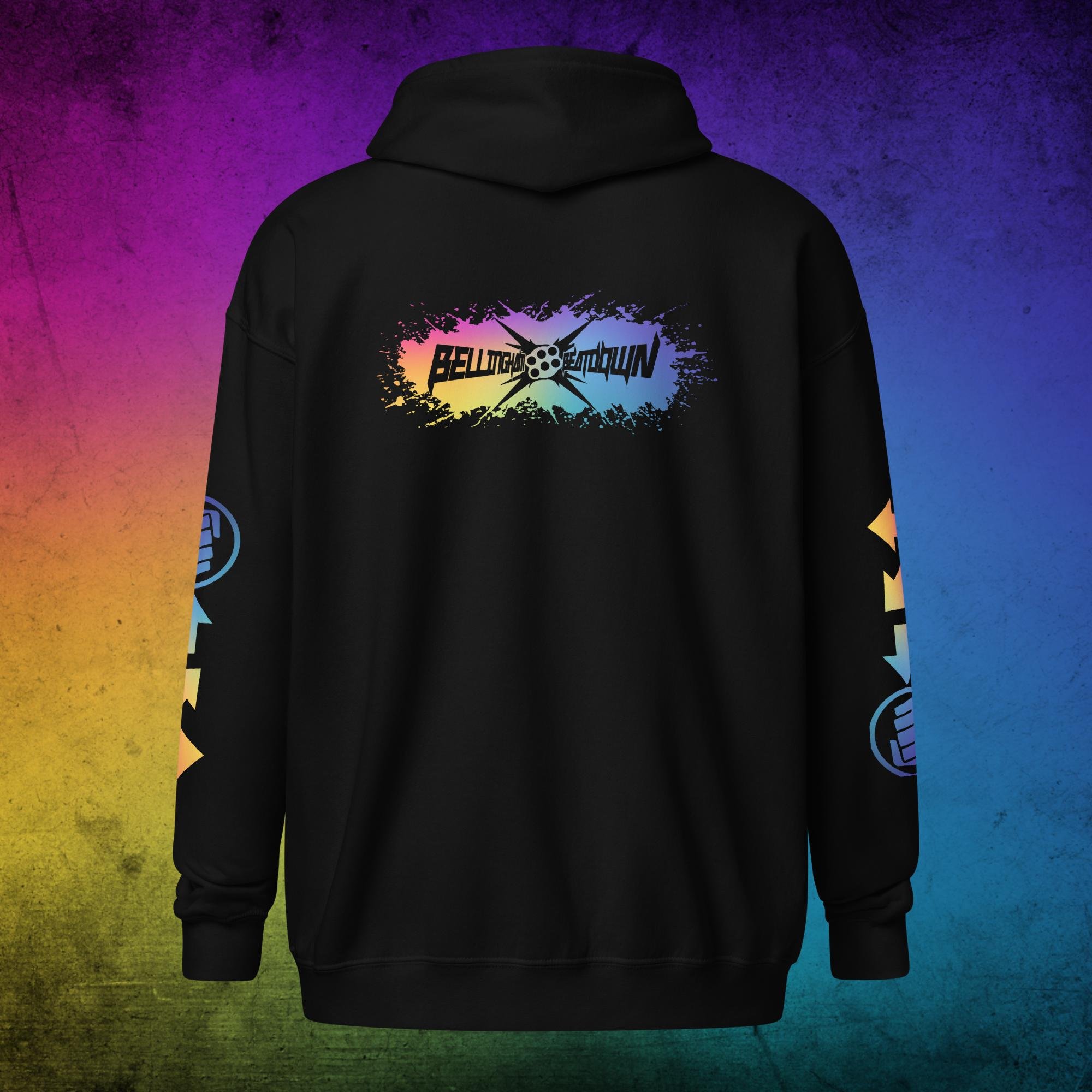 BB rainbow zip hoodie