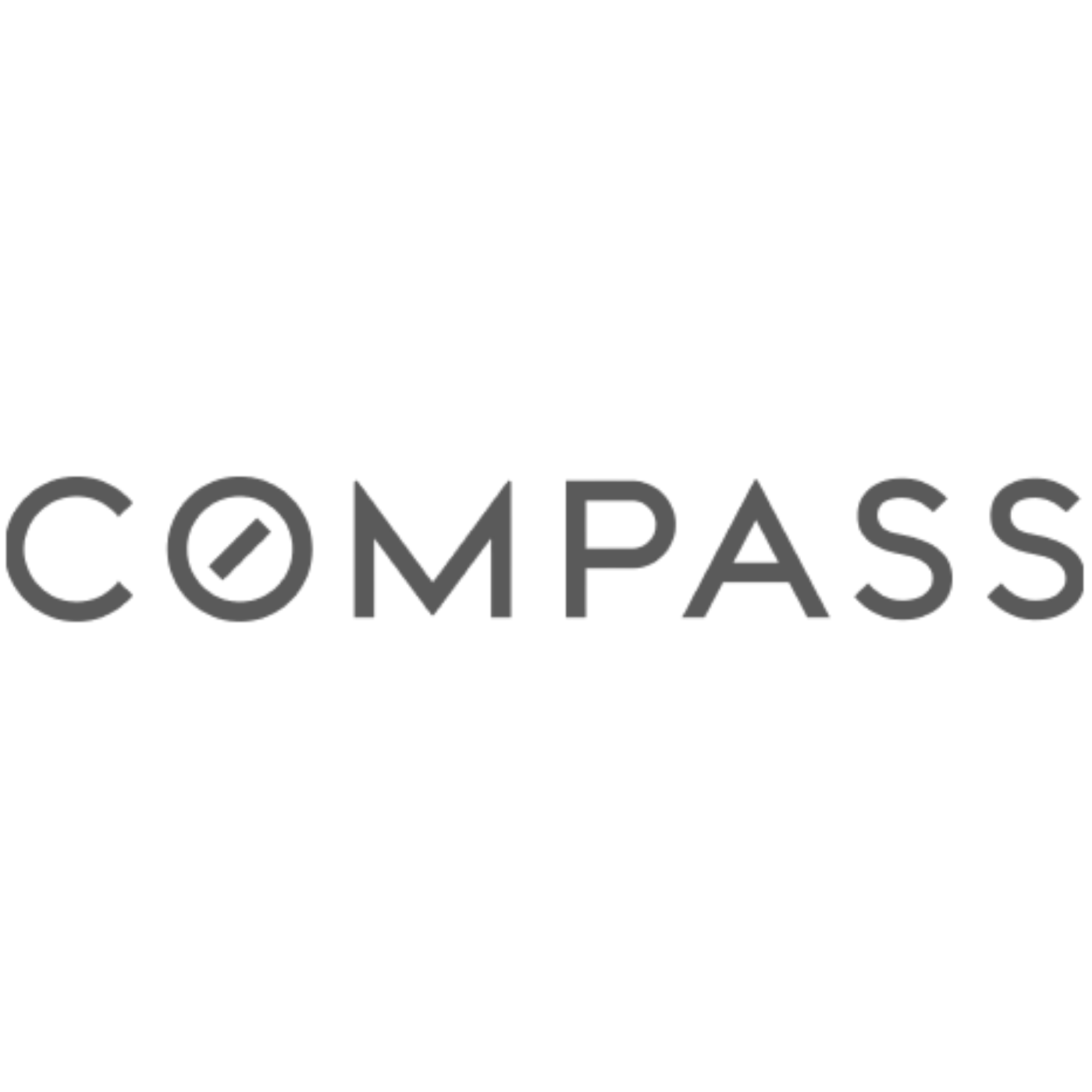 The logo for 'Compass' featuring the word 'COMPASS' with a stylized compass needle inside the letter 'O'.