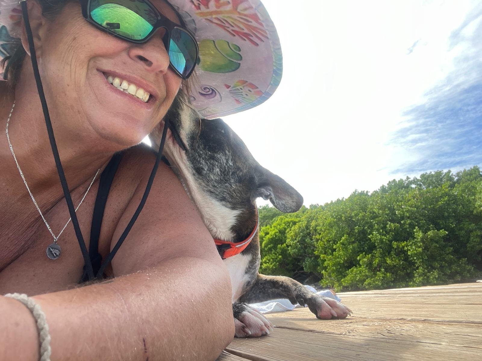Local tour guide Nana on one of Culebra's hidden beaches