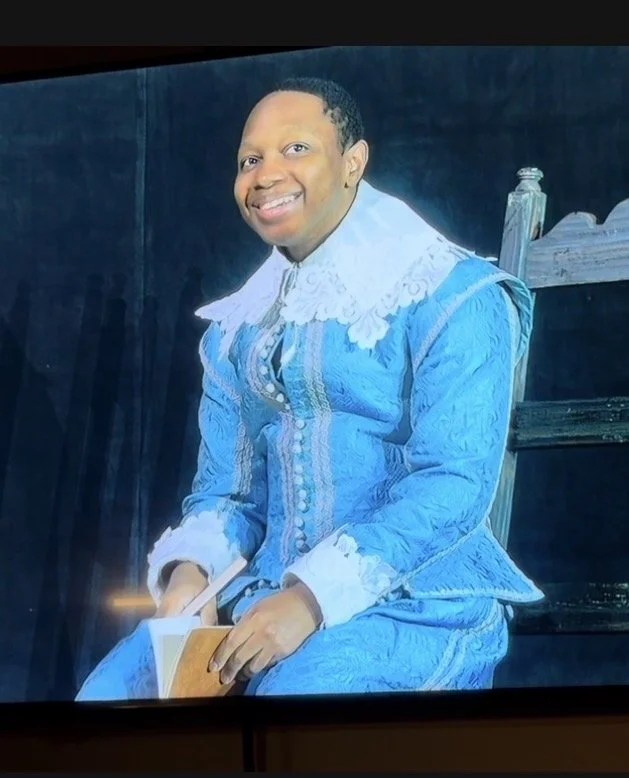 On stage of 'I Puritani'