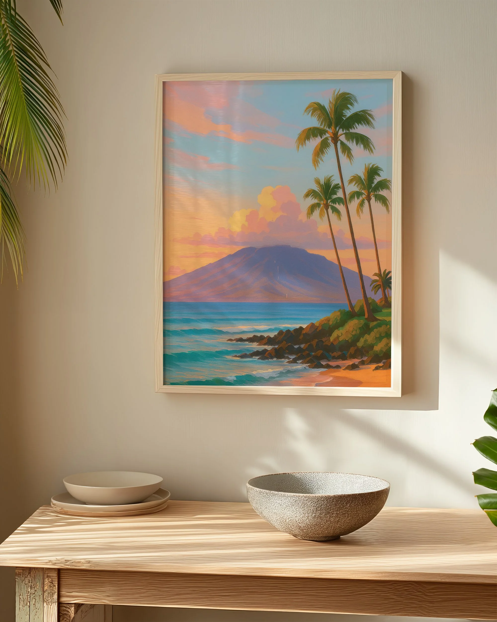 1 - Wailea Sunset - Mockup G - Frame Bowl.jpg
