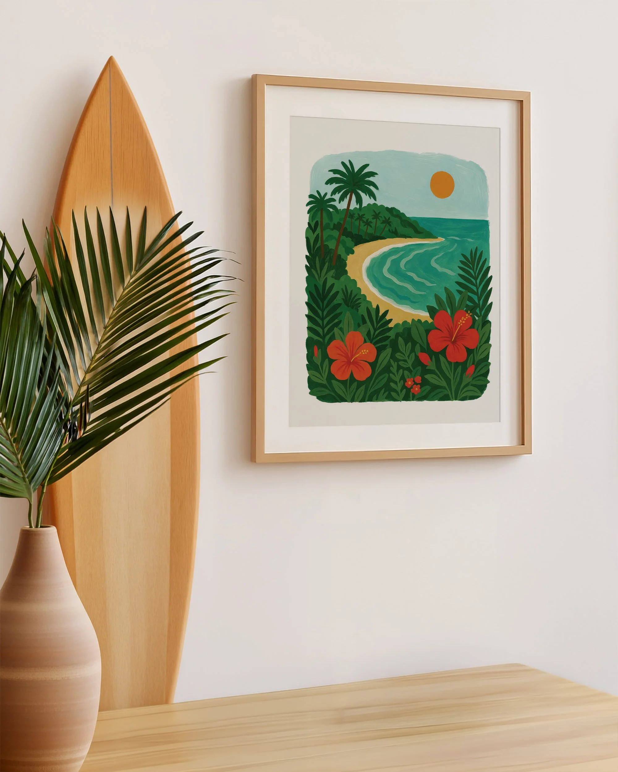 35 - Beach Hibiscus  - Mockup M - Surfboard.jpg