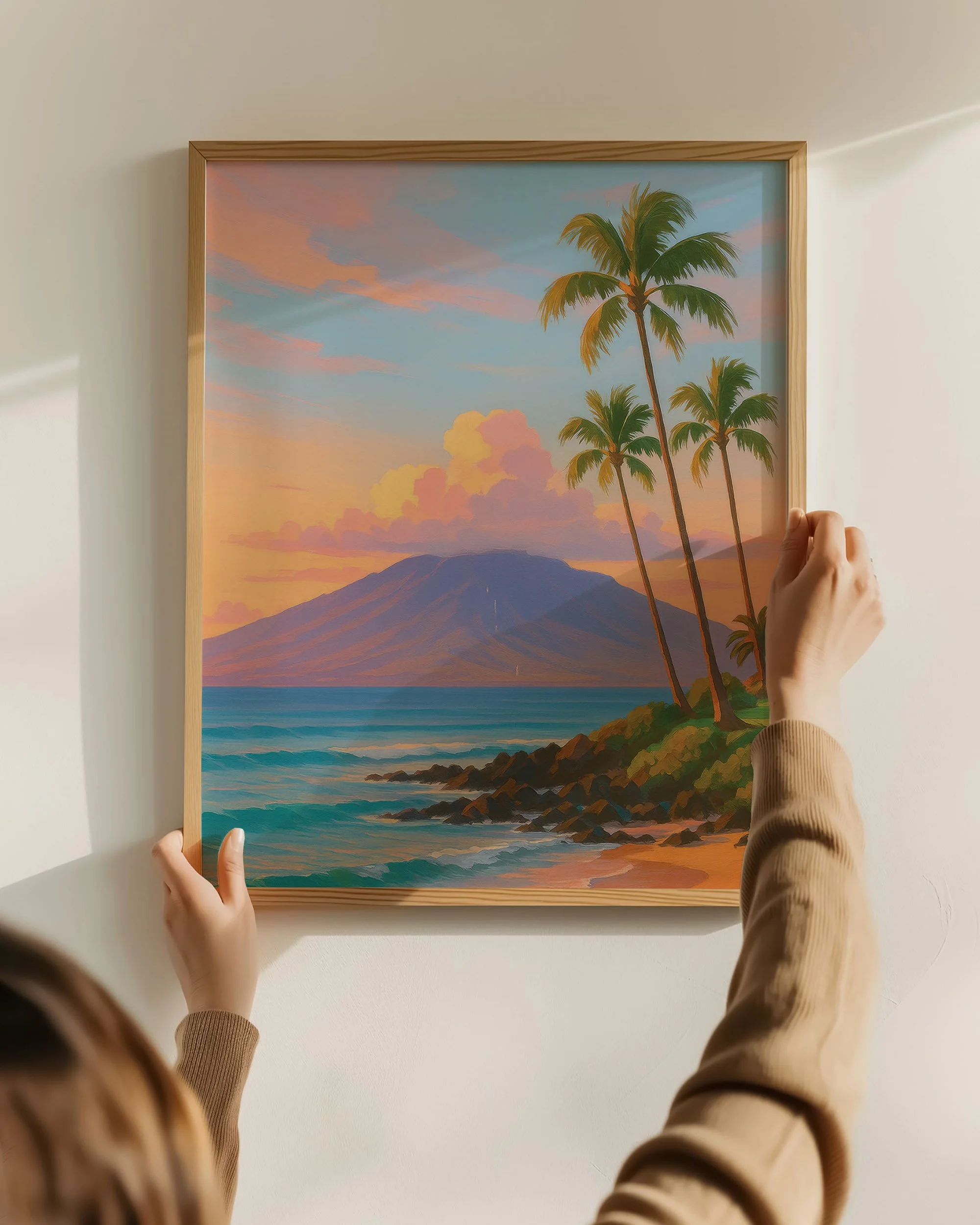 1 - Wailea Sunset - Mockup F - Holding Frame.jpg