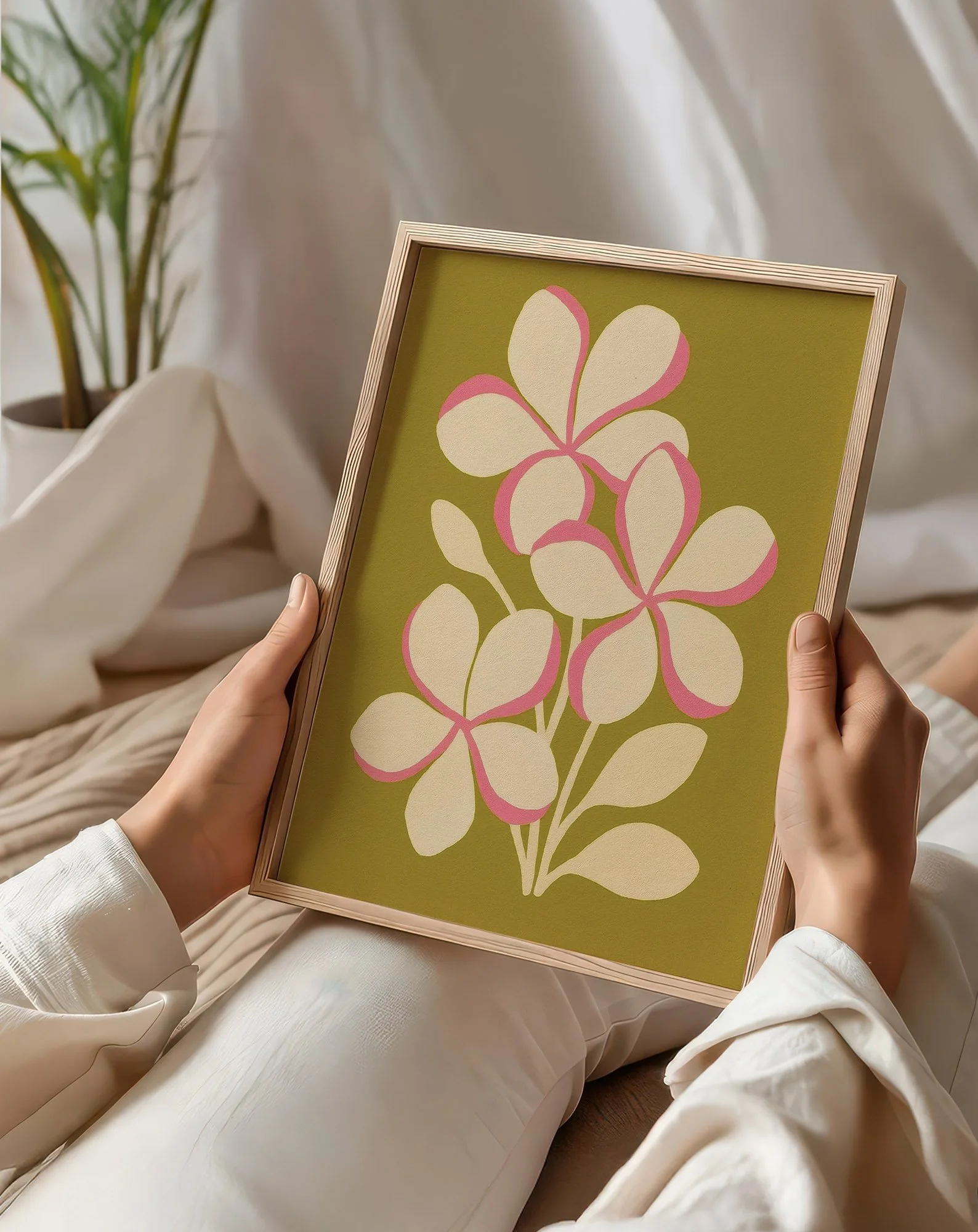 13 - Plumeria Trio - Mockup O - Sitting and Holding Frame .jpg