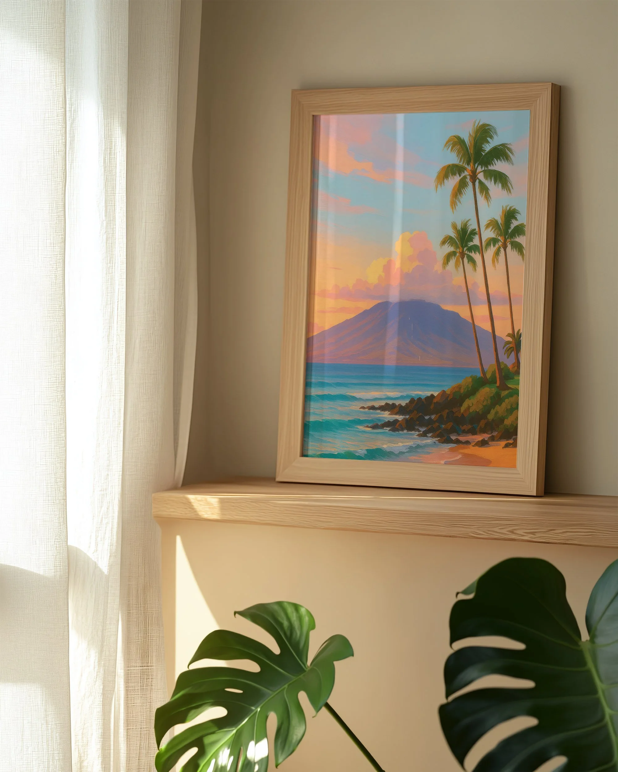 1 - Wailea Sunset - Mockup L - Frame Monsterra.jpg