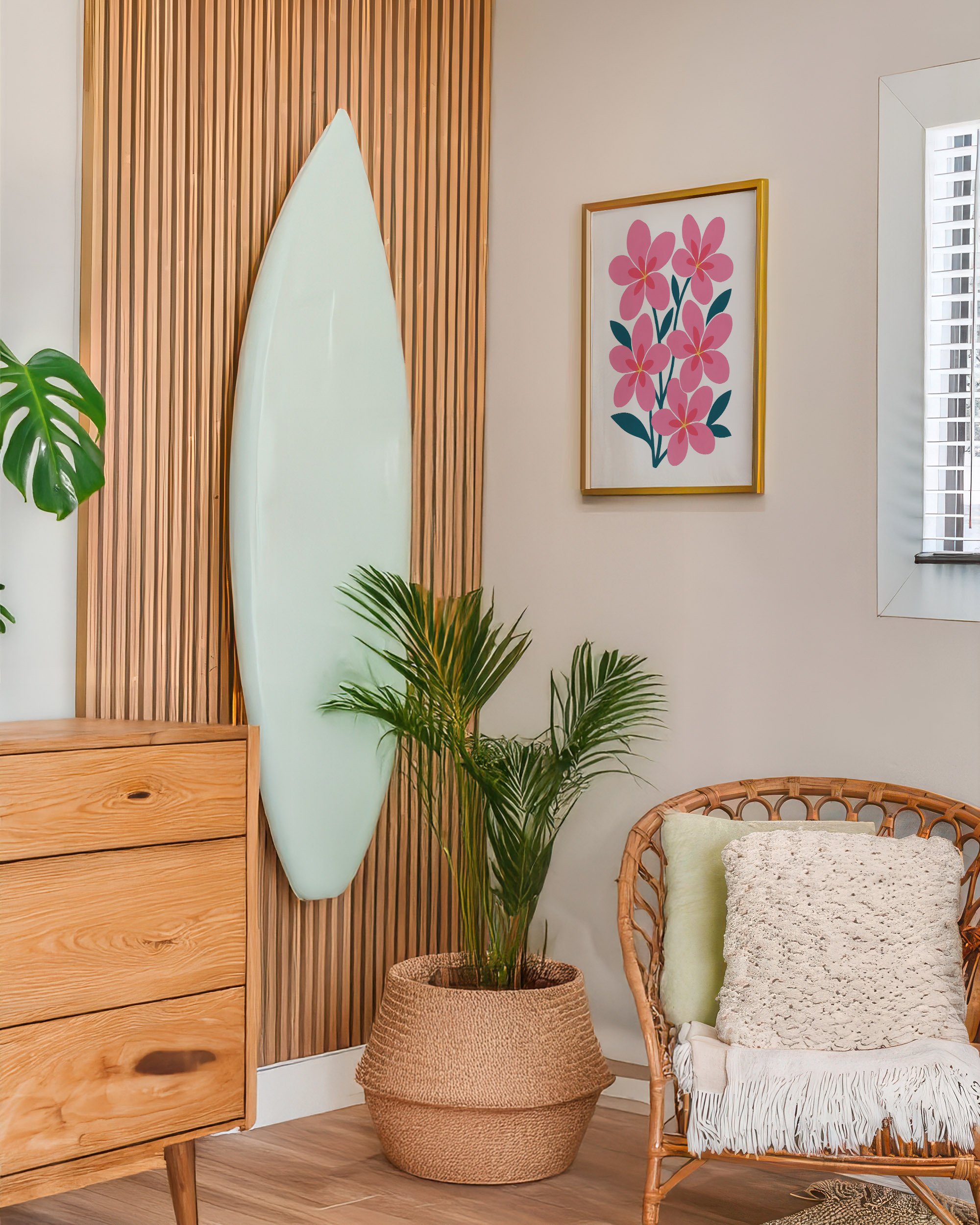 39 - Plumeria Plant  - Mockup N - Beach Room Surfboard.jpg
