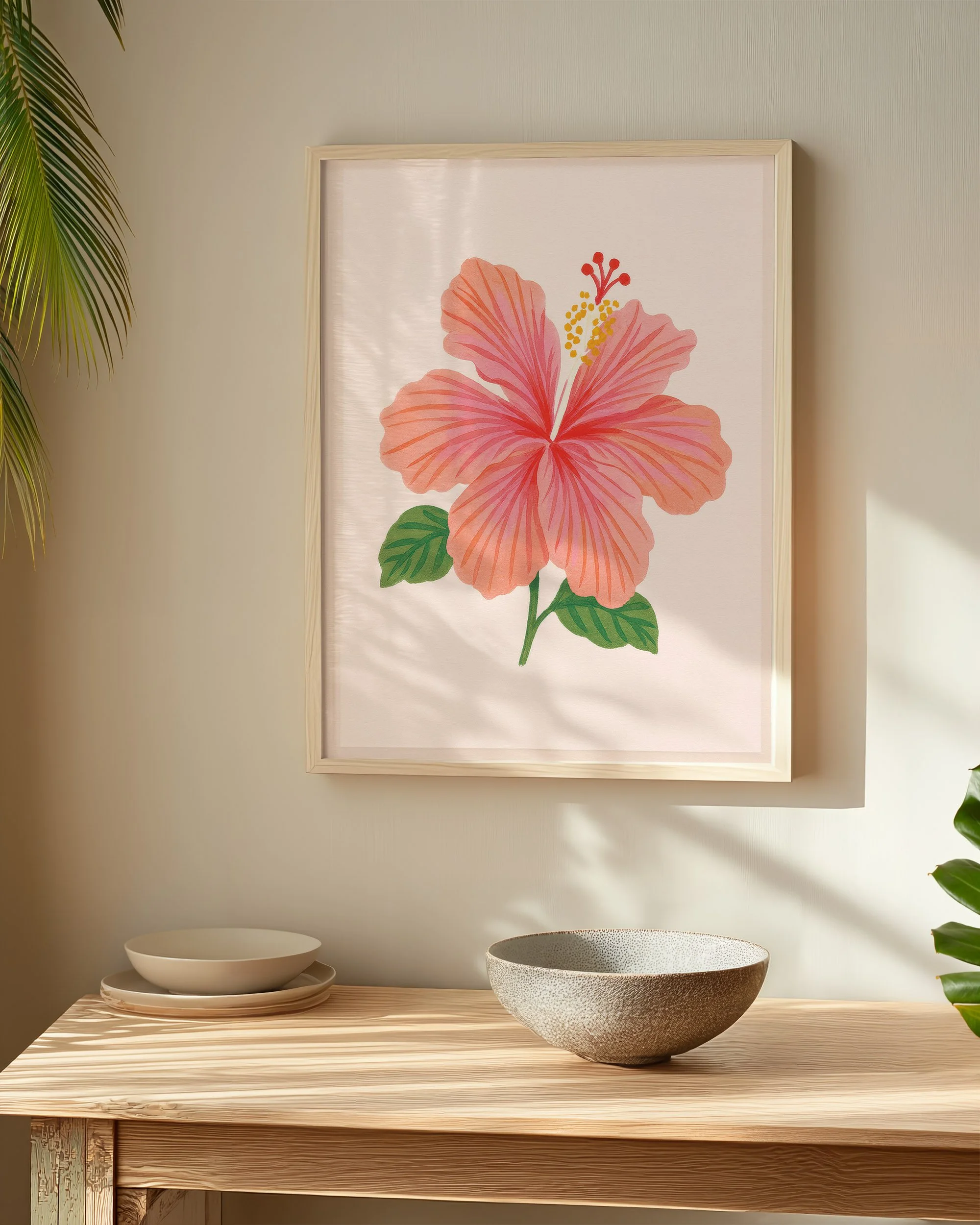 4 - Pink Hibiscus - Mockup G - Frame Bowl.jpg