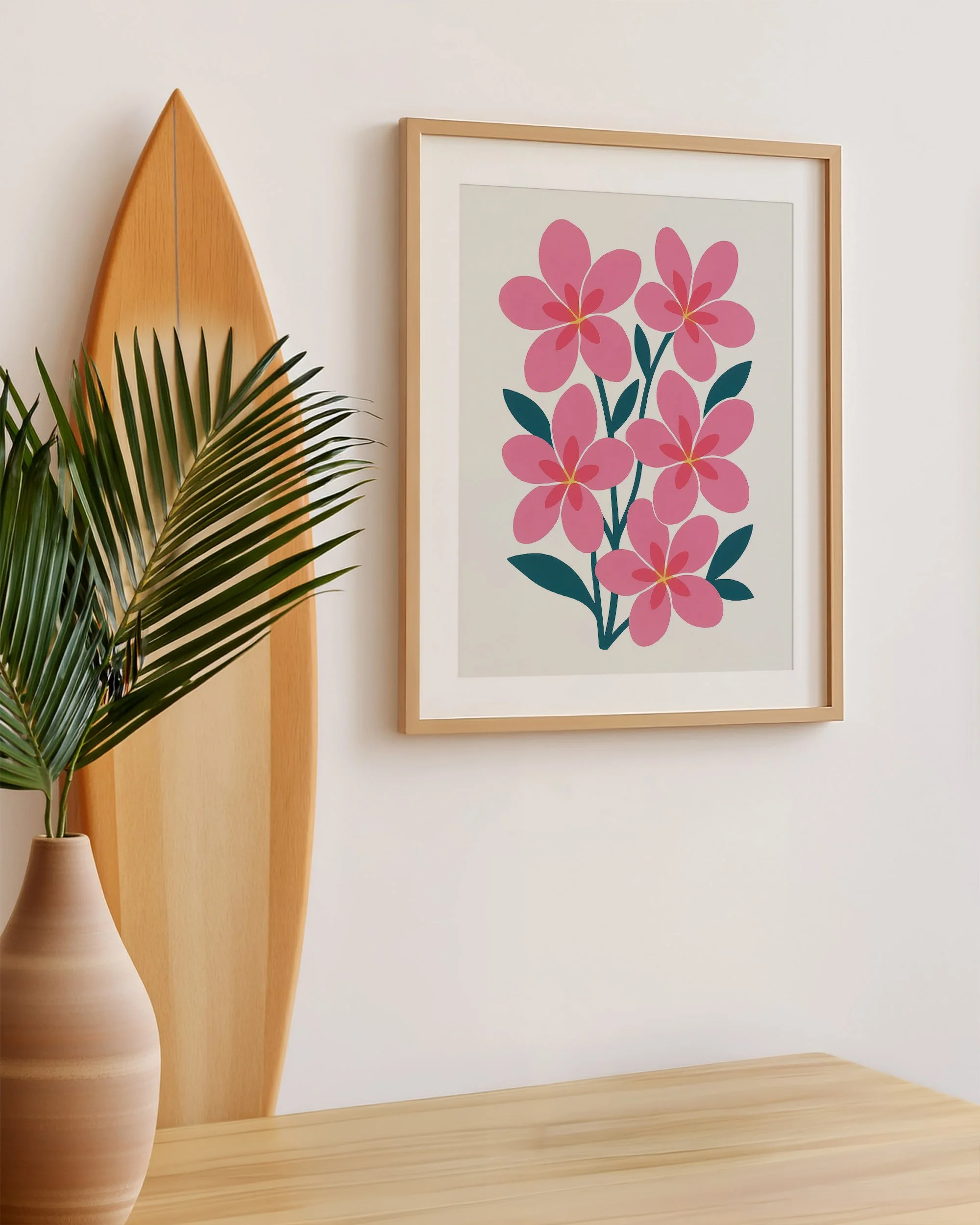 39 - Plumeria Plant  - Mockup M - Surfboard.jpg