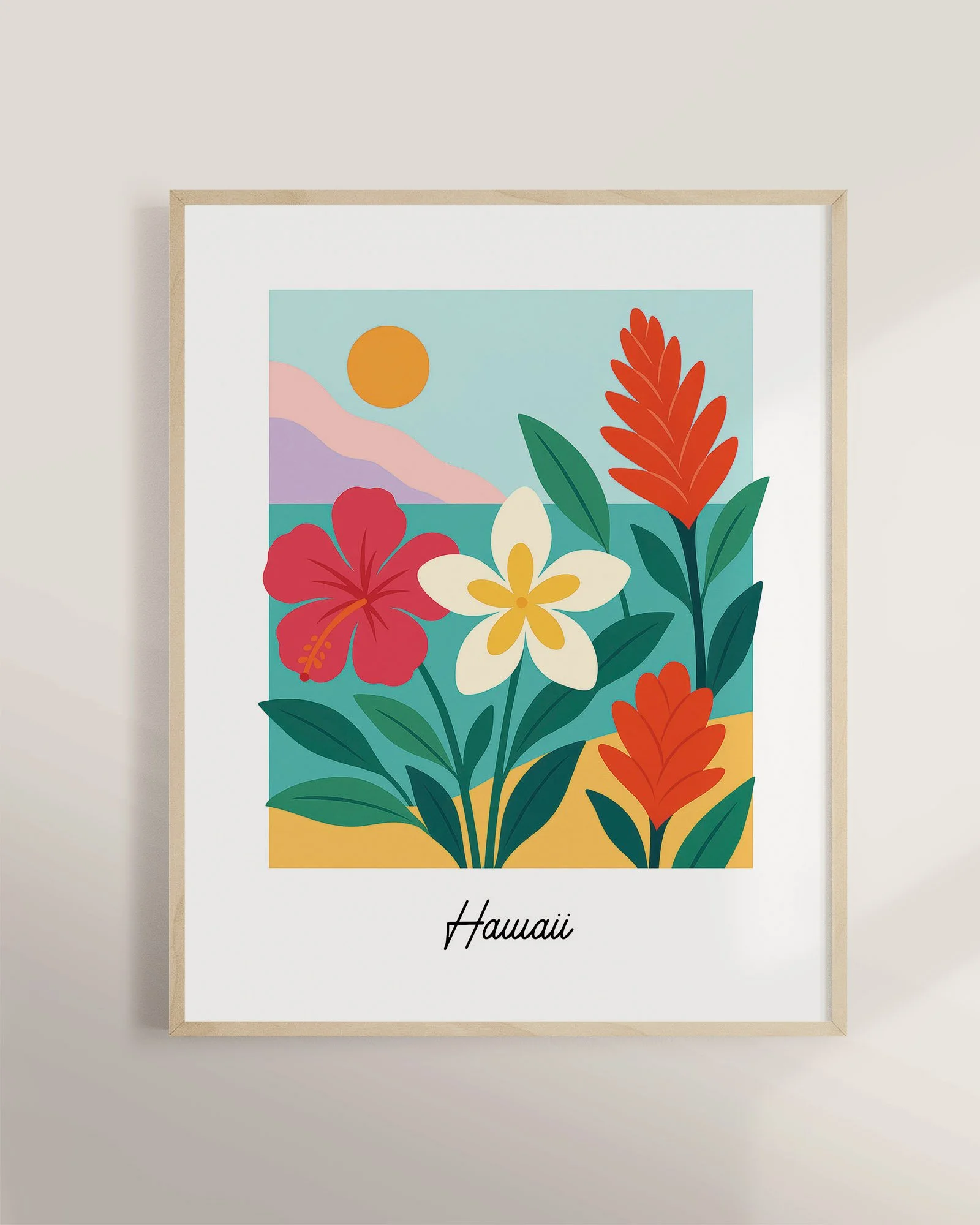 44 - Hawaiian Flowers  - Mockup C - Framed.jpg