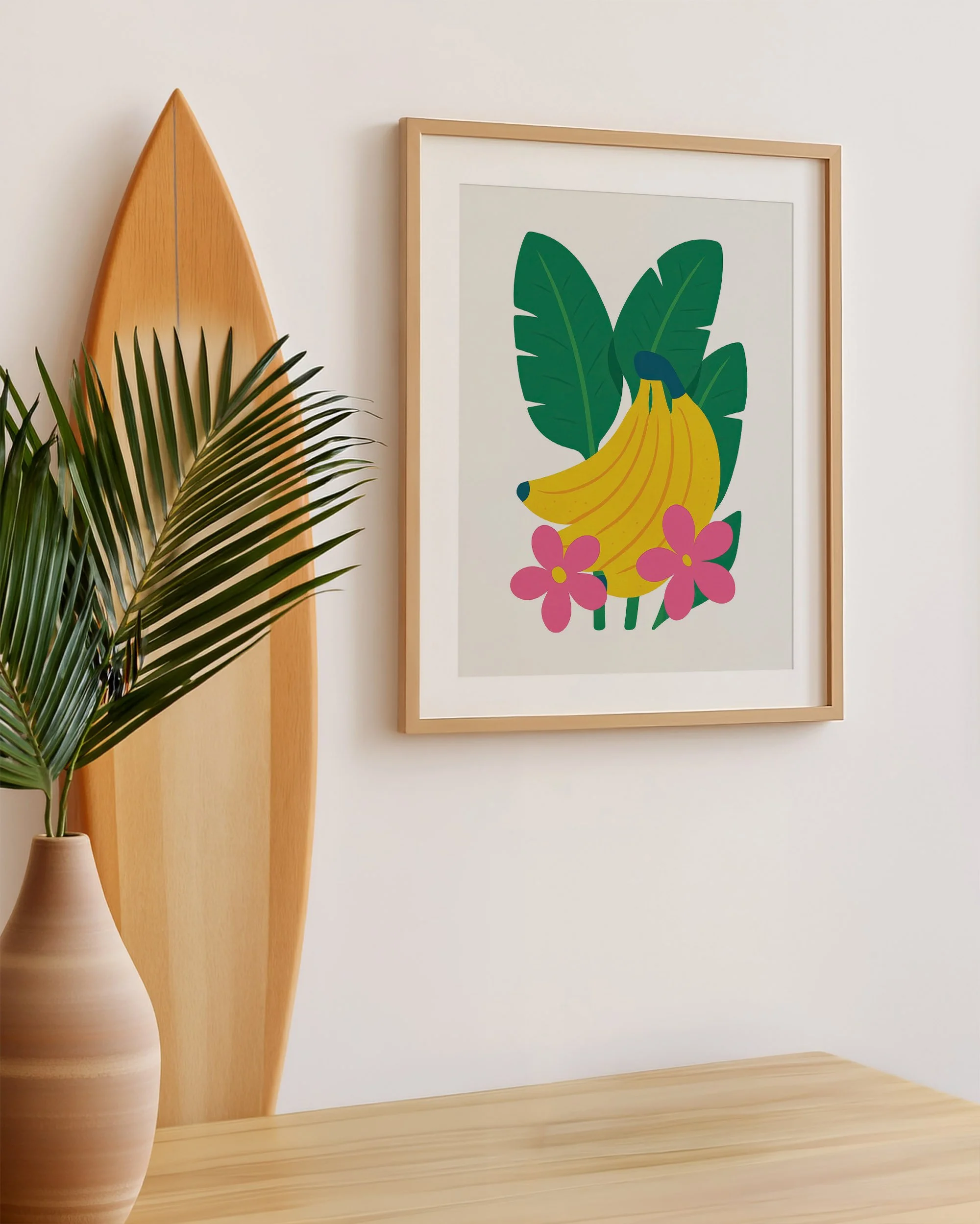 25 - Banana Plumerias  - Mockup M - Surfboard.jpg