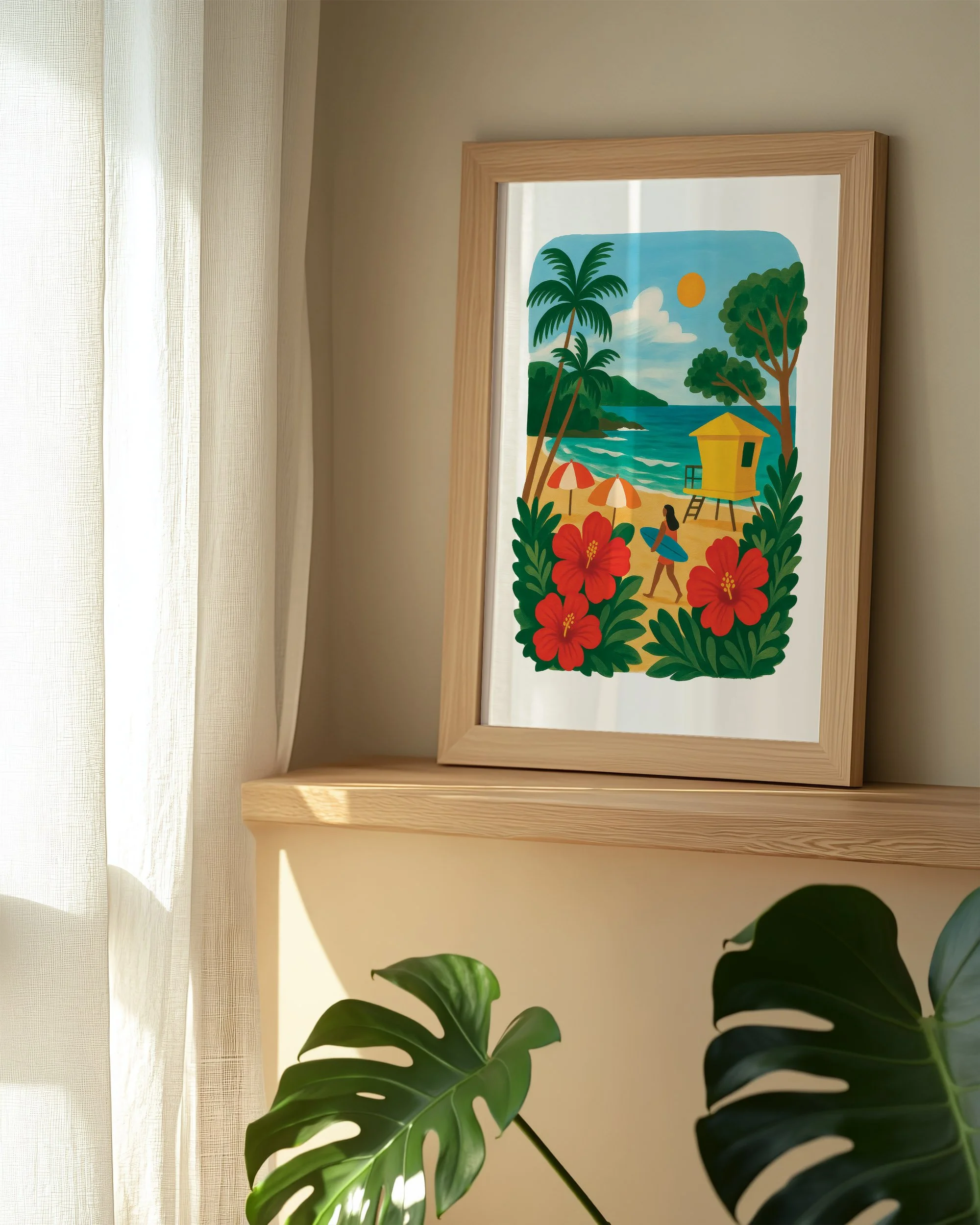 16- Beach with Surfer - Mockup L - Frame Monsterra.jpg