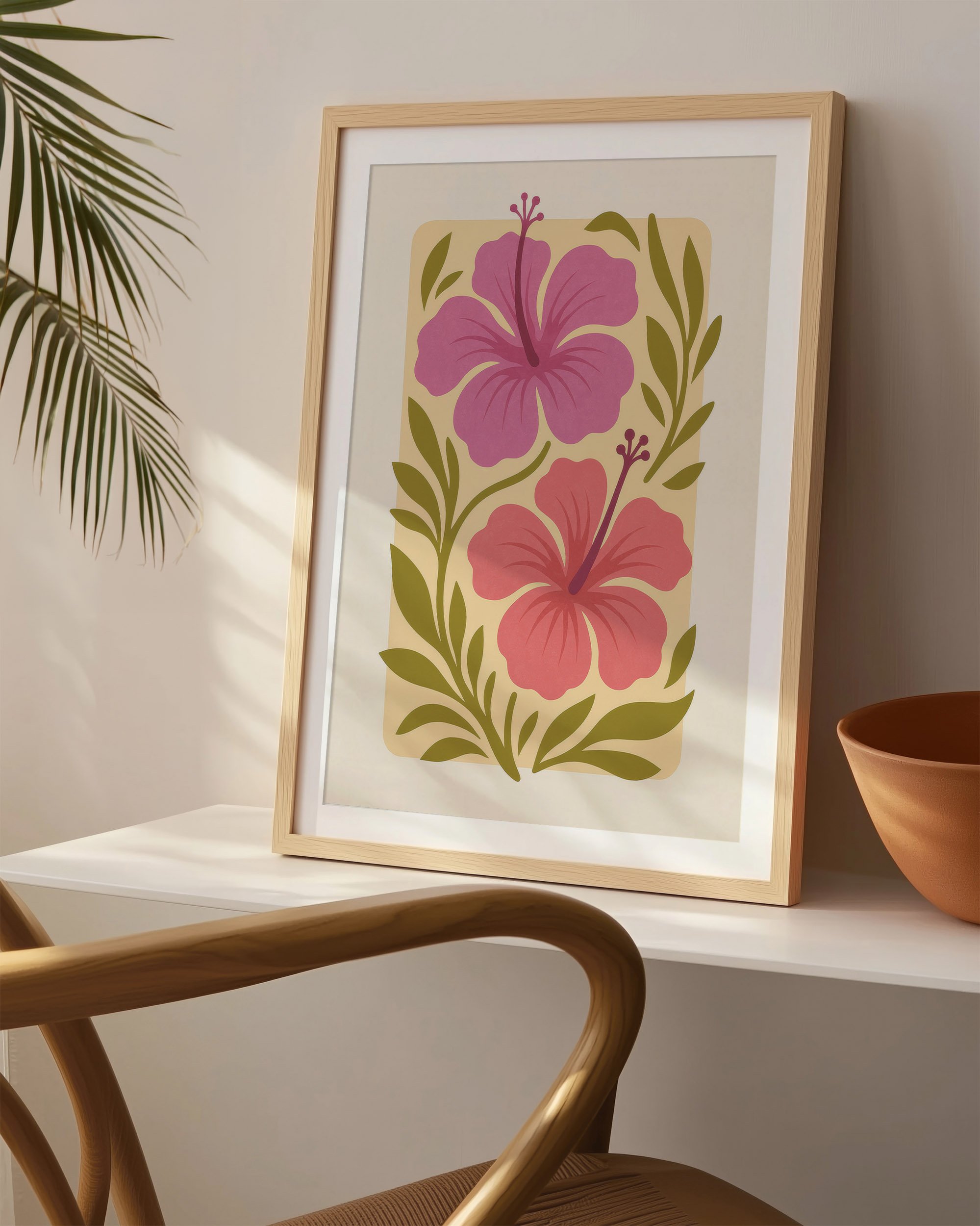 2 - Modern Hibicus - Mockup I - Frame Chair.jpg