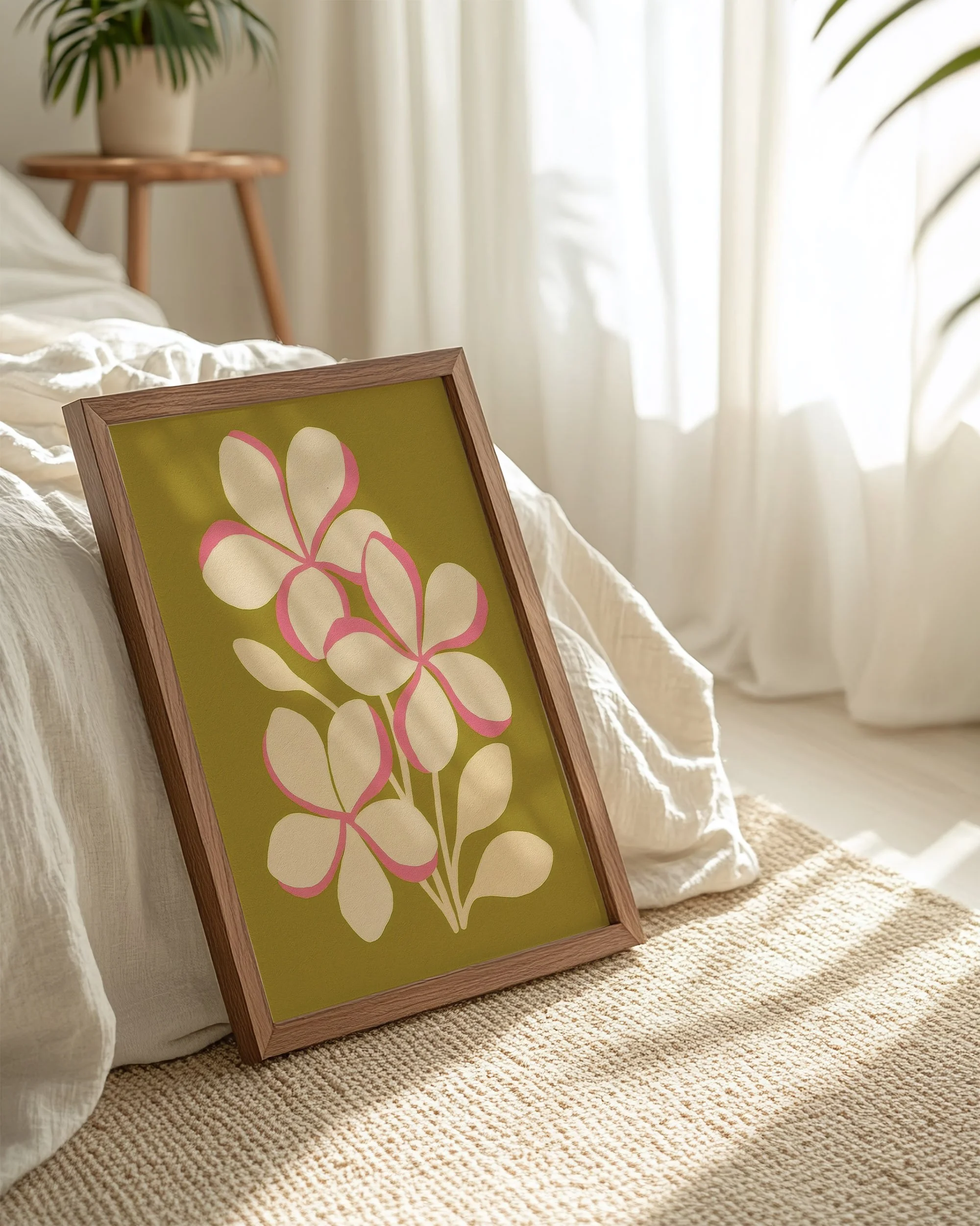 13 - Plumeria Trio - Mockup H - Frame Bed.jpg