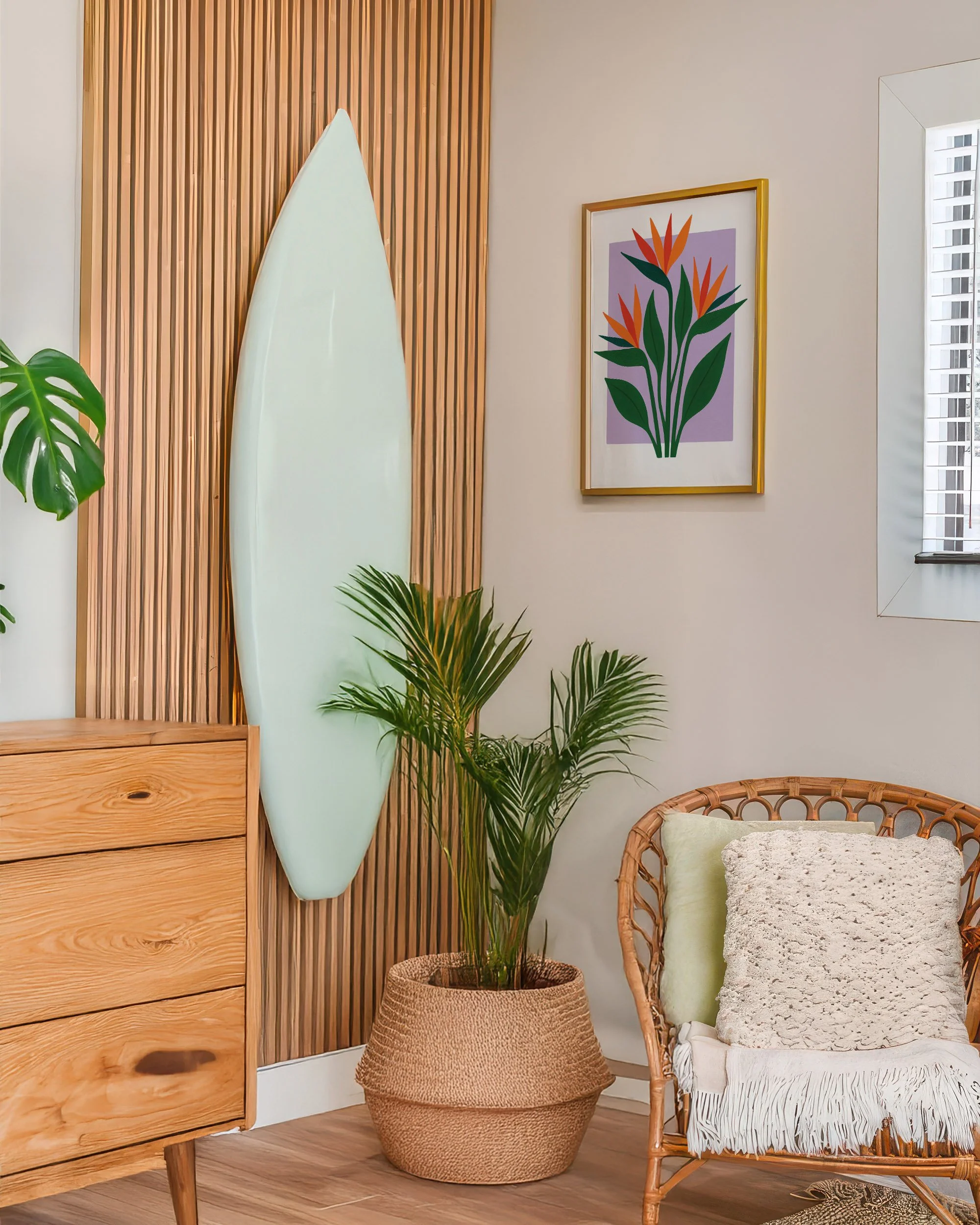 51 - Birds of Paradise - Mockup N - Beach Room Surfboard.jpg
