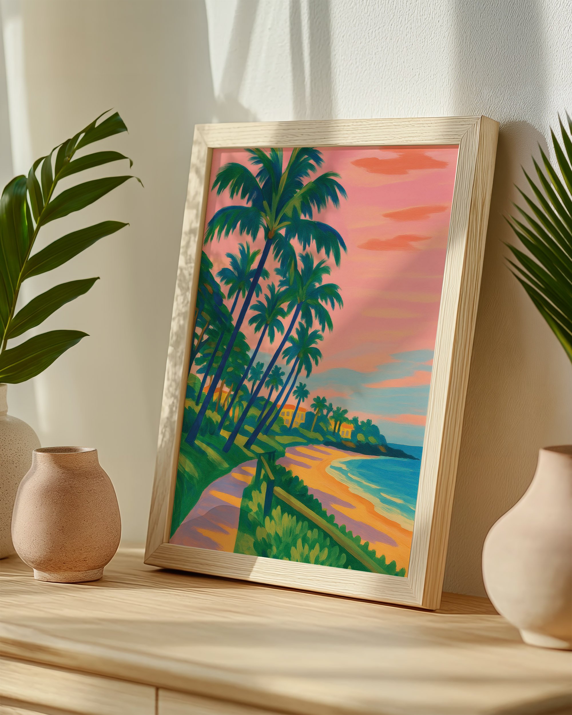 38 - Wailea Beach Path  - Mockup B - Framed - Pottery Scene.jpg