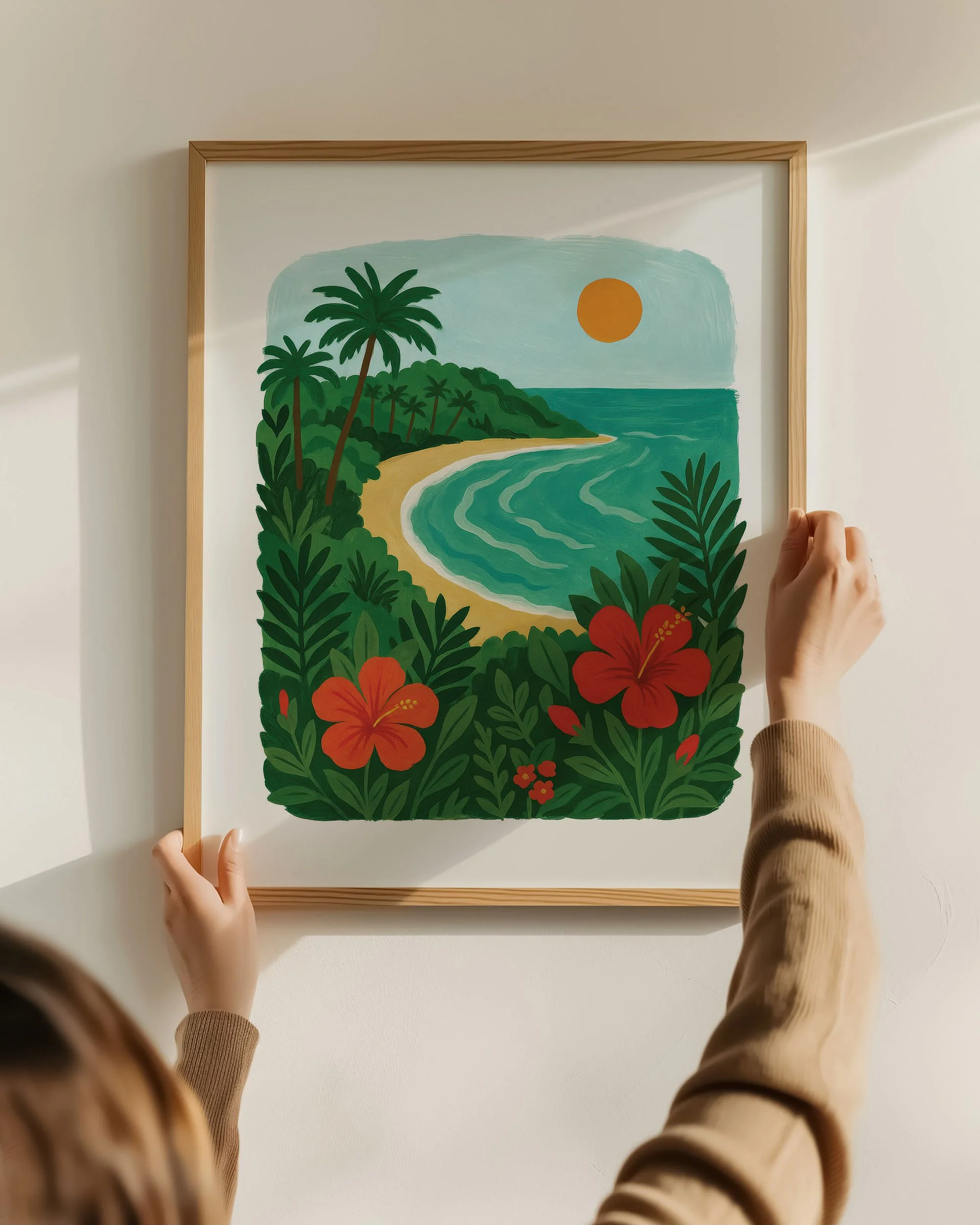 35 - Beach Hibiscus  - Mockup F - Holding Frame.jpg