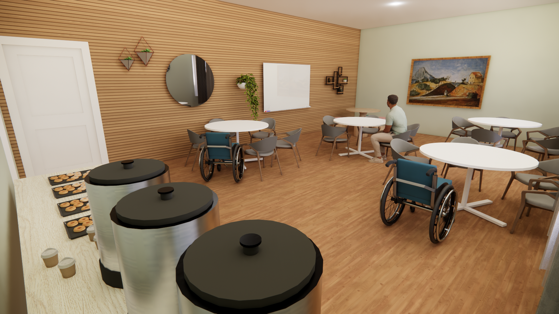 Church cafeteria; Created using Enscape & Sketchup